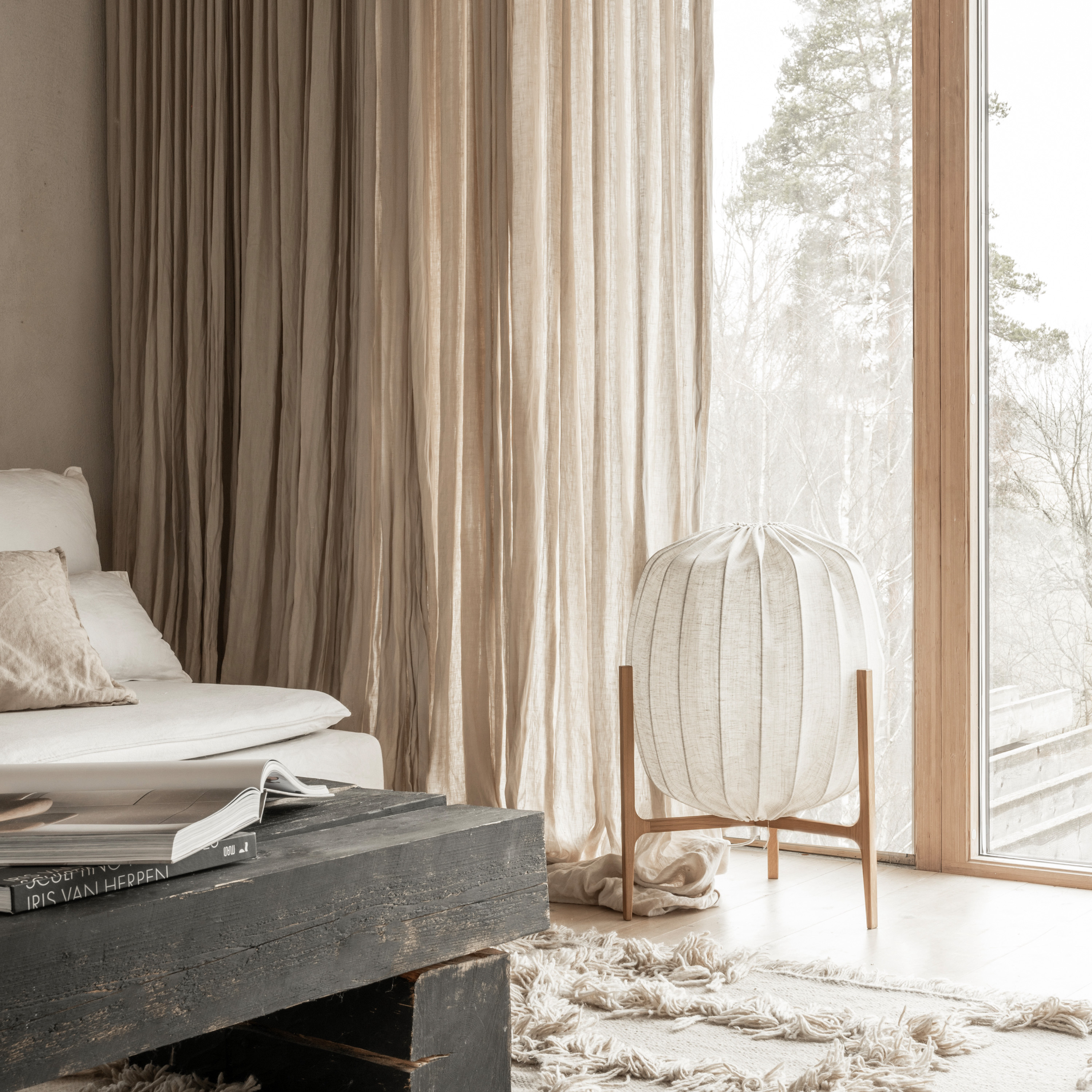 Watt &amp; Veke Prisma Golvlampa Oak/Natural 69cm