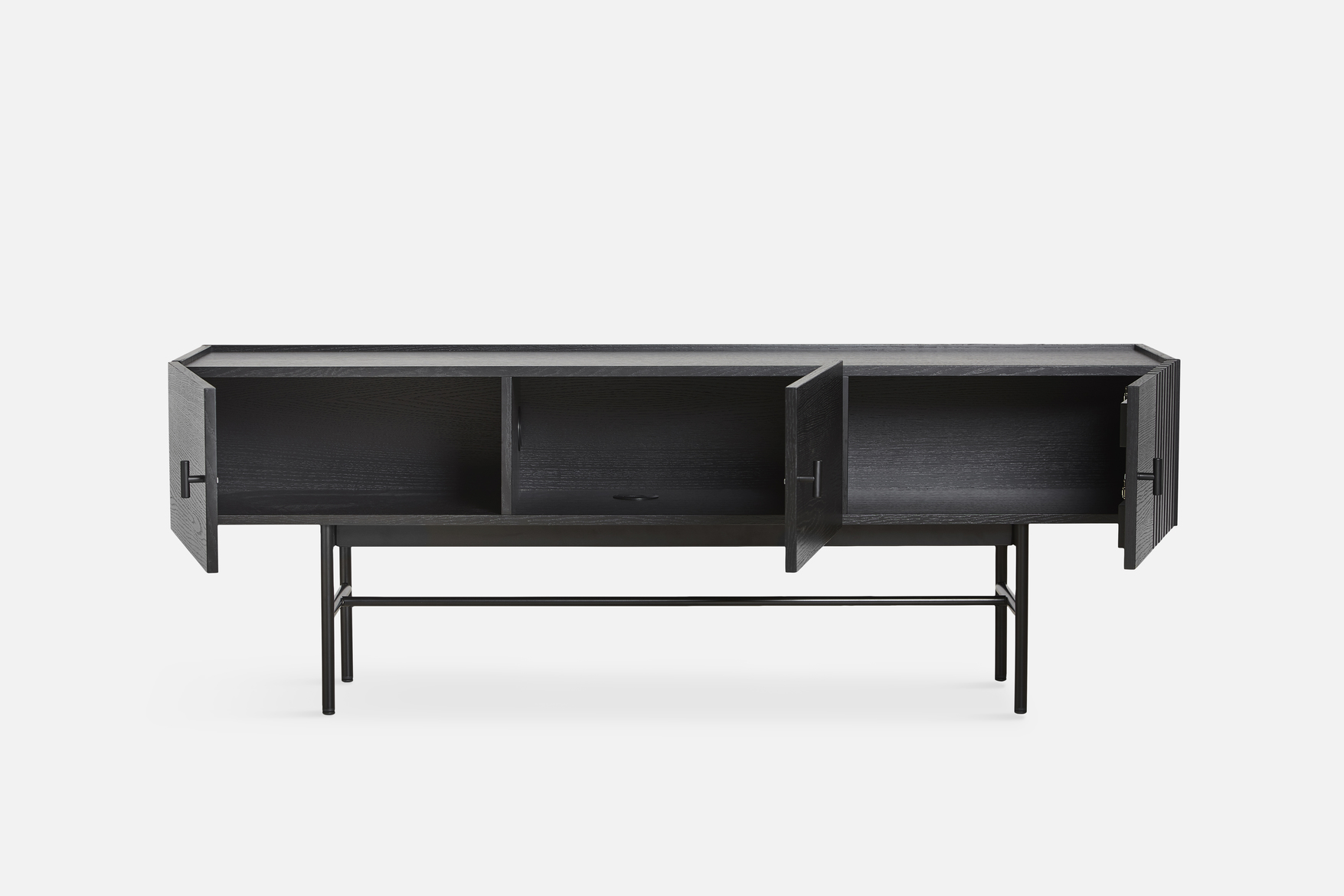 Woud Array Low Sideboard Black 150cm