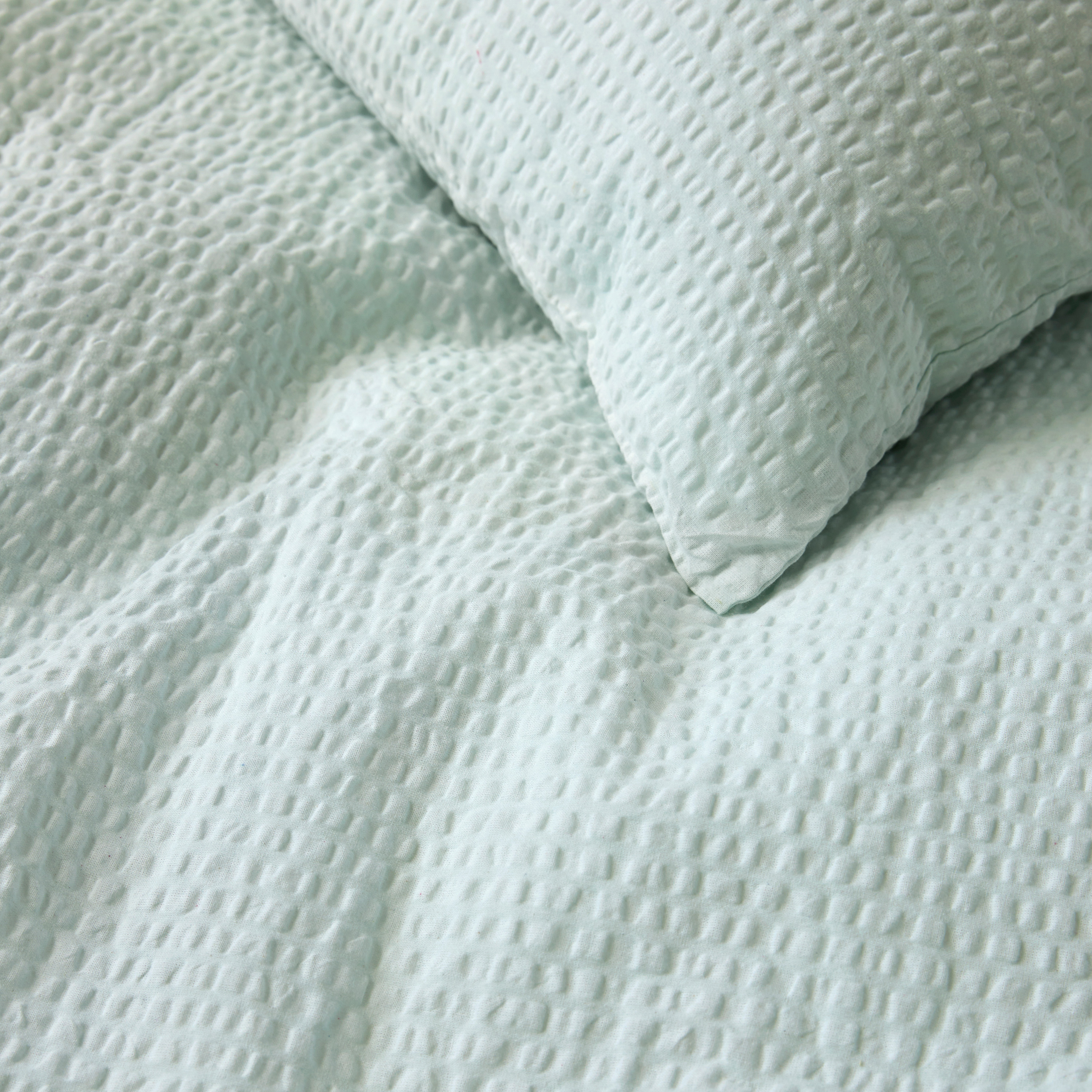 Høie Sanna Pussilakanasetti Aqua 150x210/50x60