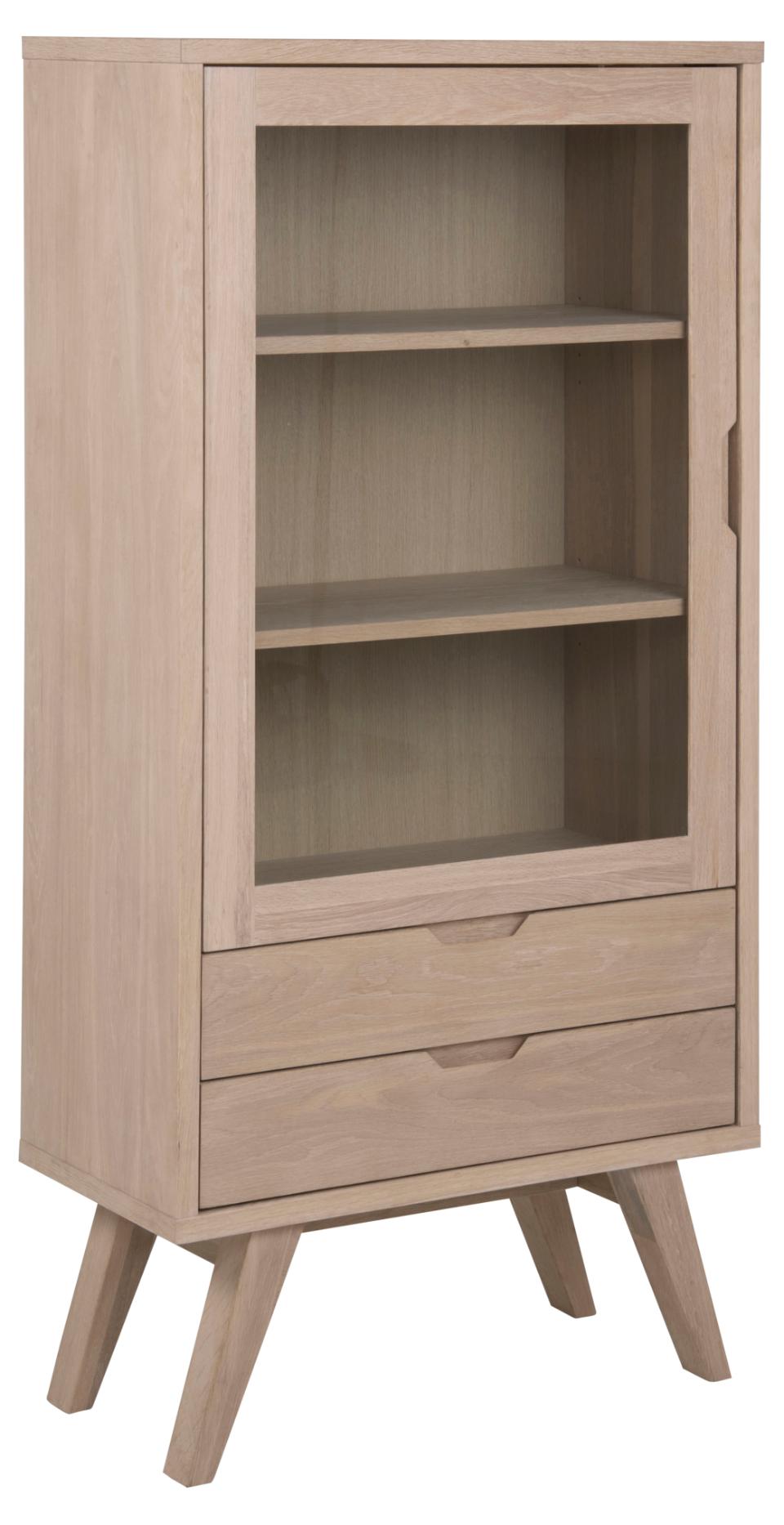 Nordic Home - Ann Vitrine Schrank Weiß 145 cm - Vitrinenschrank