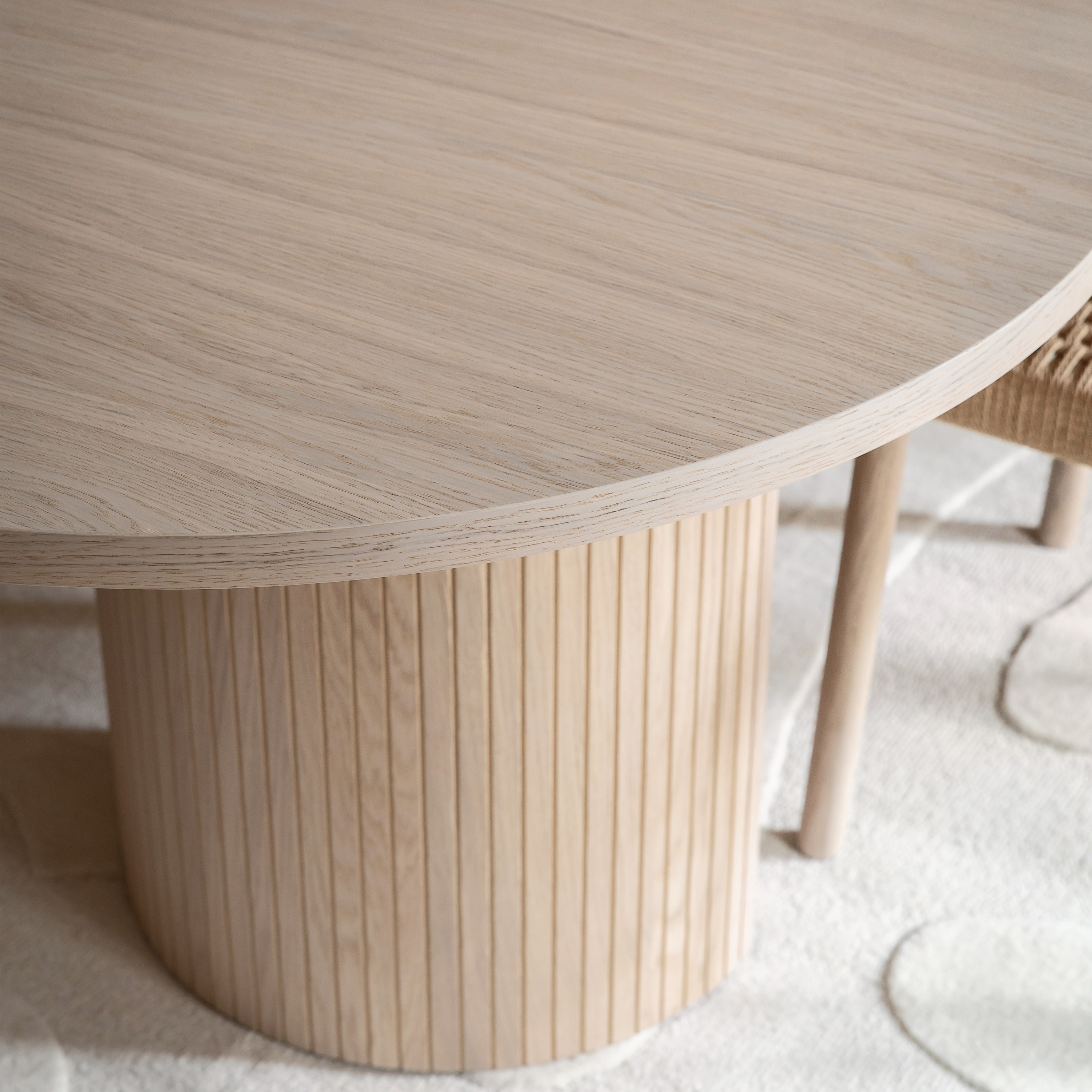 Sleepo Collection Bauer Matbord Vitoljad Ek Ø130+50