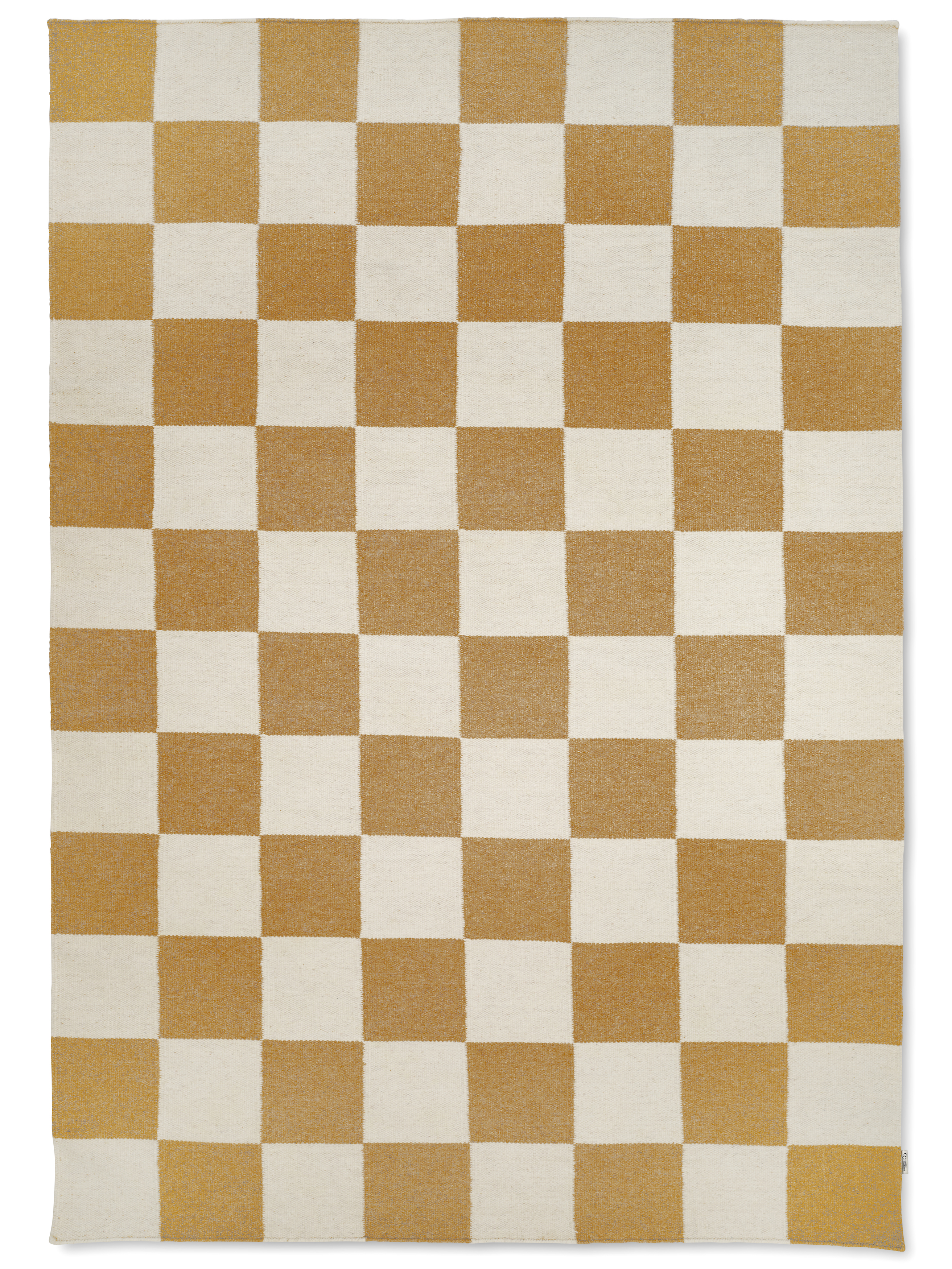 Square Ullmatta Vit/Gul 250x350