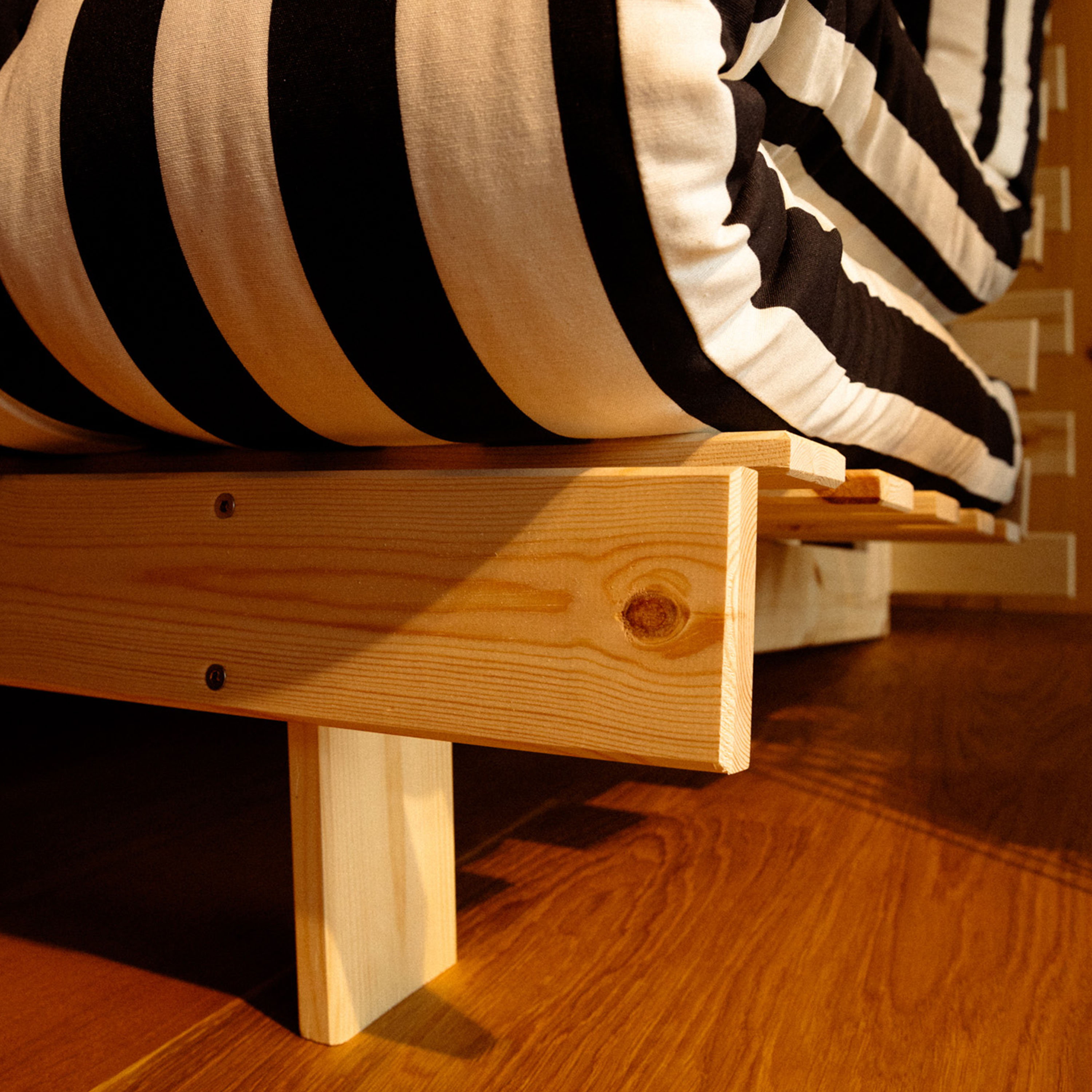 Karup Design Roots Bäddsoffa Natur/Black White 140cm