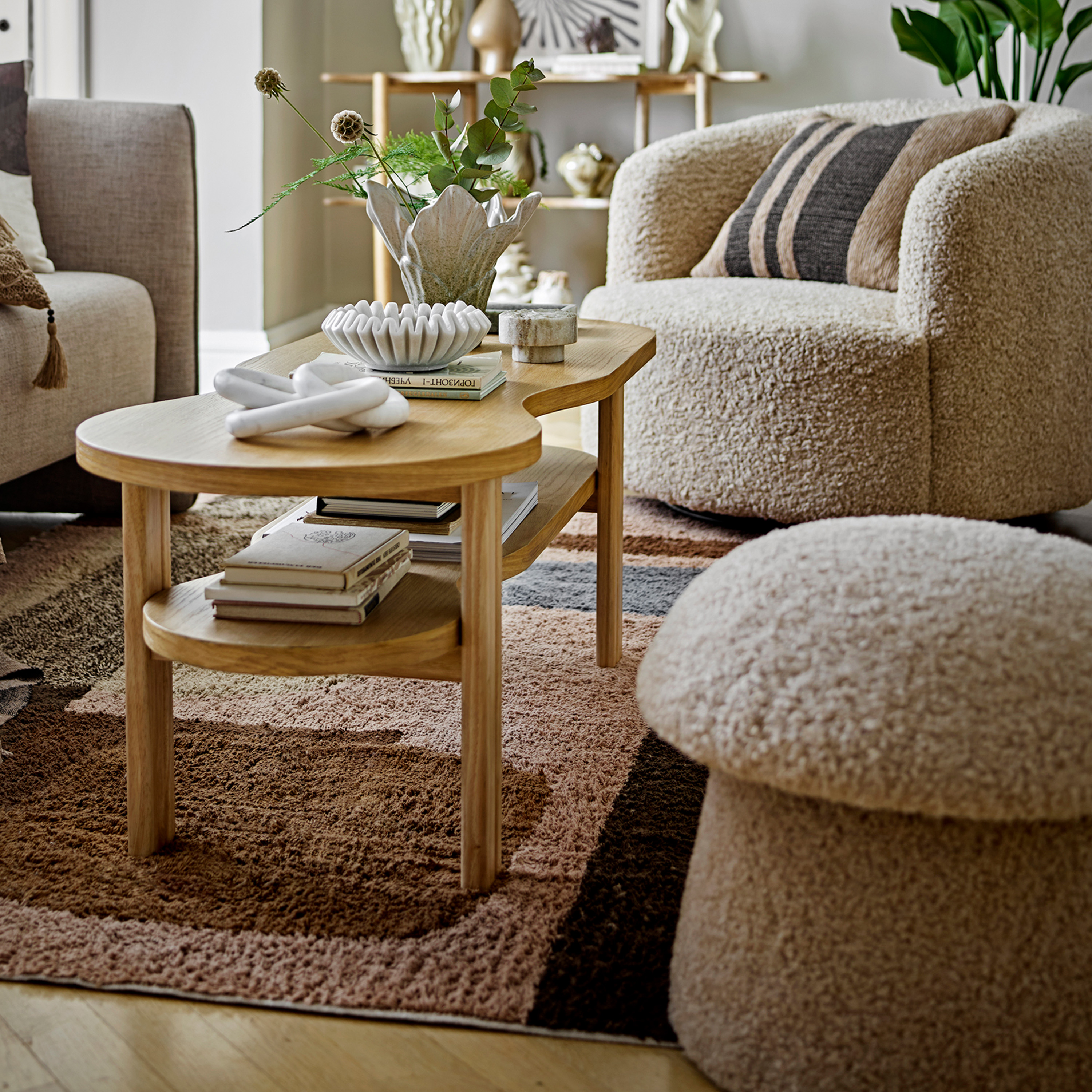 Bloomingville Bocca Pouf Natur 46x38cm