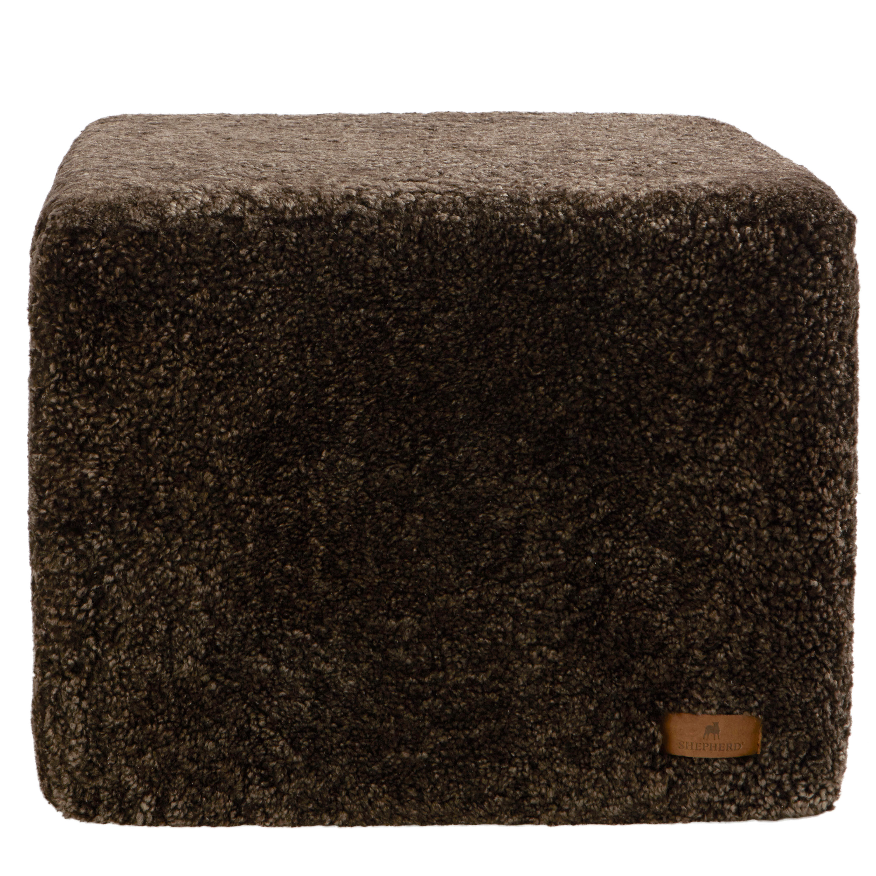 Emma Sittpuff Fårskinn Cappuccino 40x40