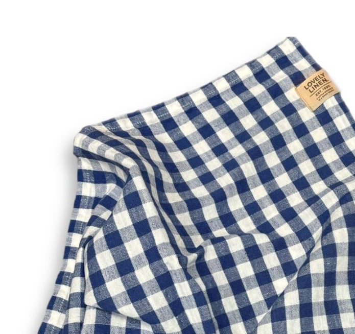 Lovely Linen Misty Duk Lin Square Denim Blue 145x250