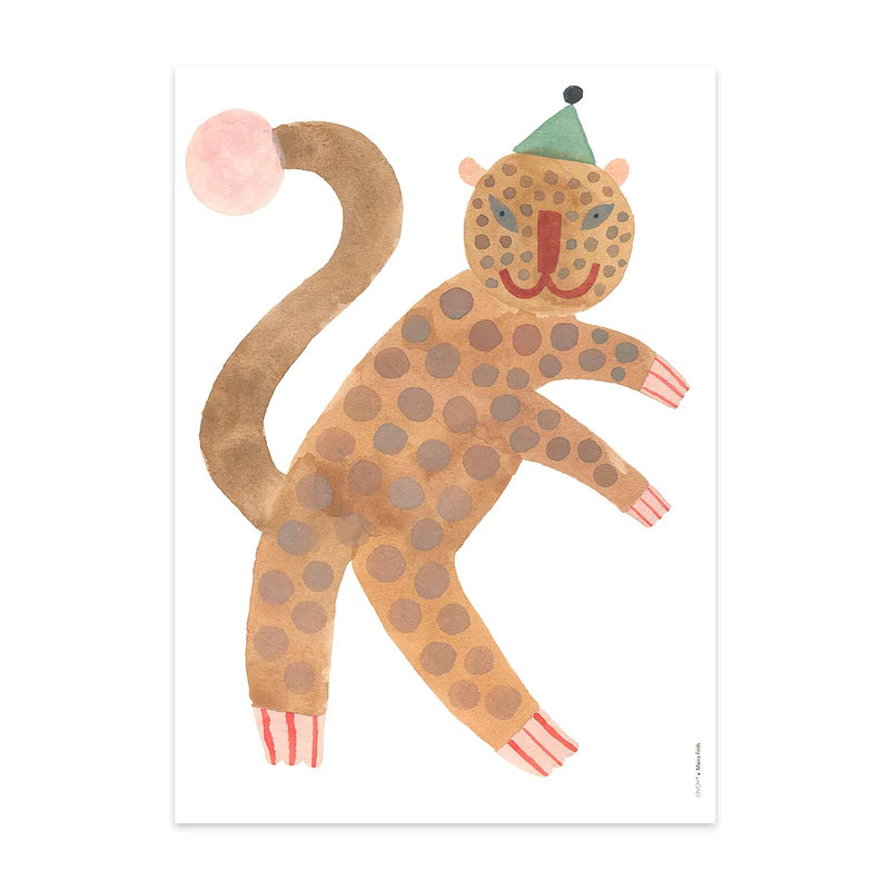 OYOY Living - Standing Leopard Elvis Poster 50x70 - Multi