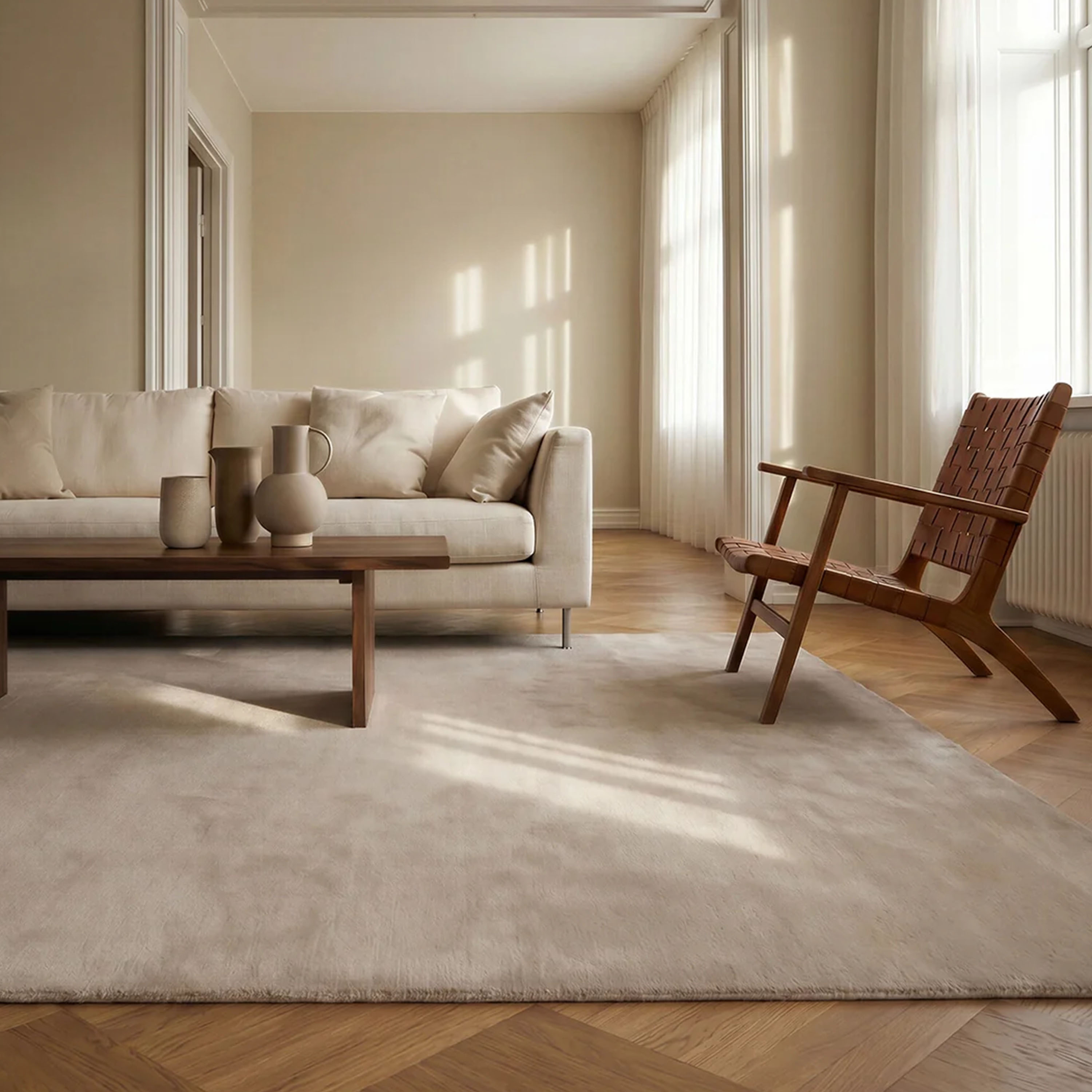 Classic Collection Solid Ullteppe Beige 300x400