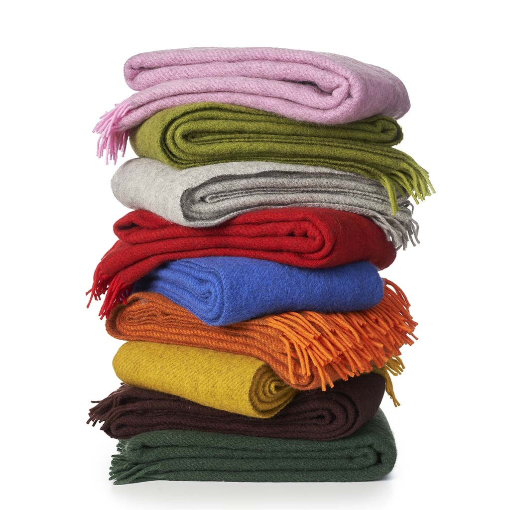 Klippan Yllefabrik Gotland Villapeitto Vaaleanpunainen