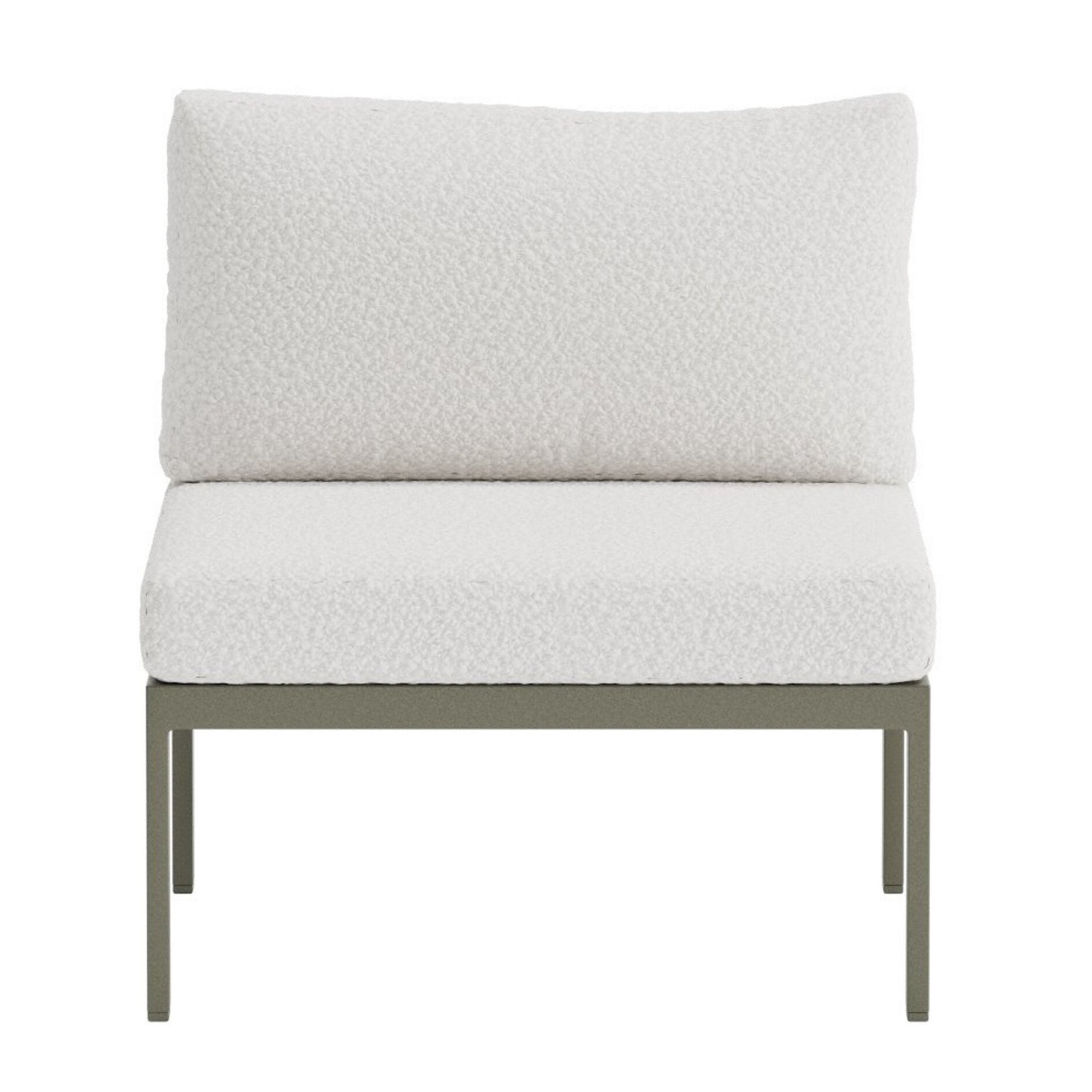 Venture Home Copacabana Mittmodul Brown/White Bouclé