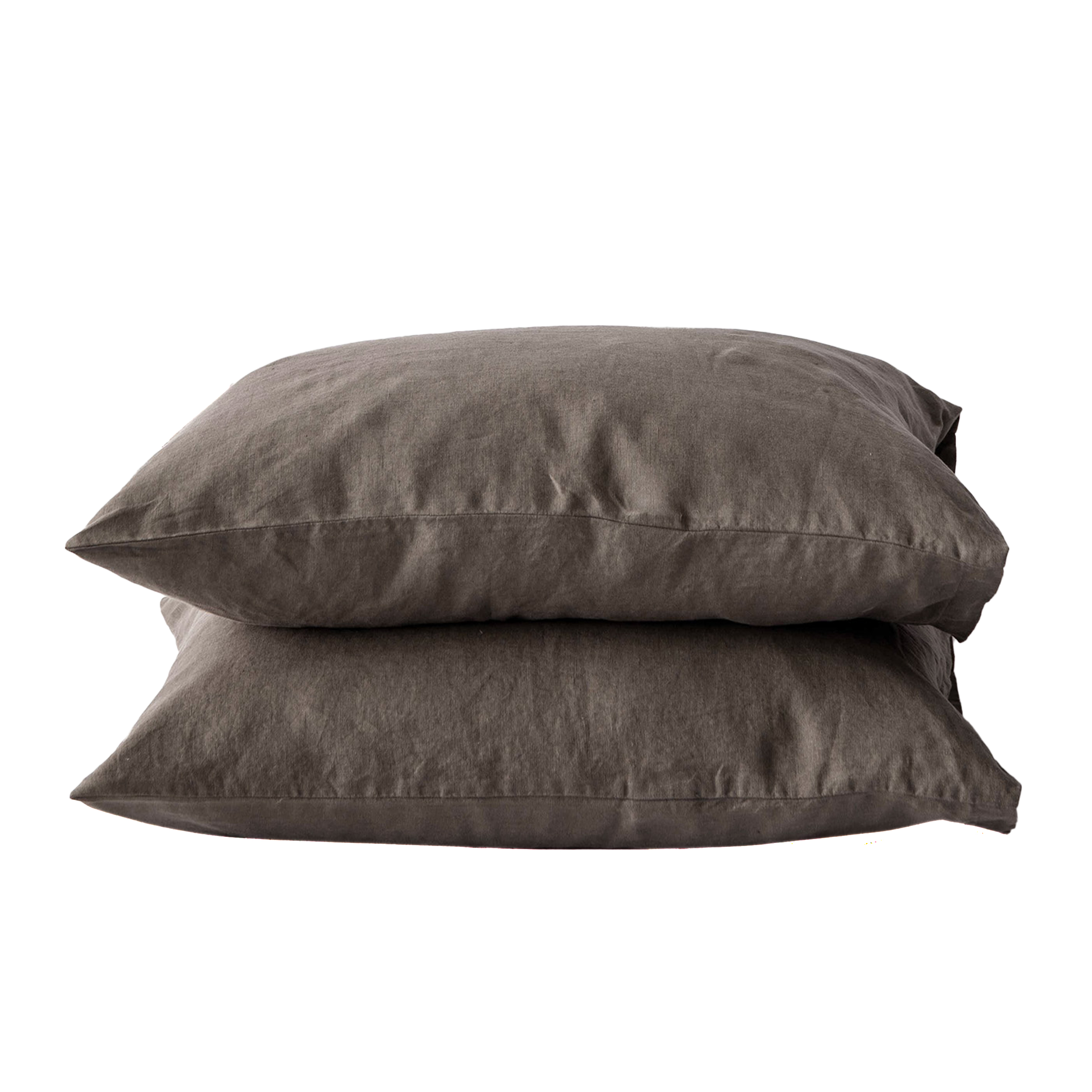 Tell me more - Örngott Linne Taupe 50x60 2-pack - Brun
