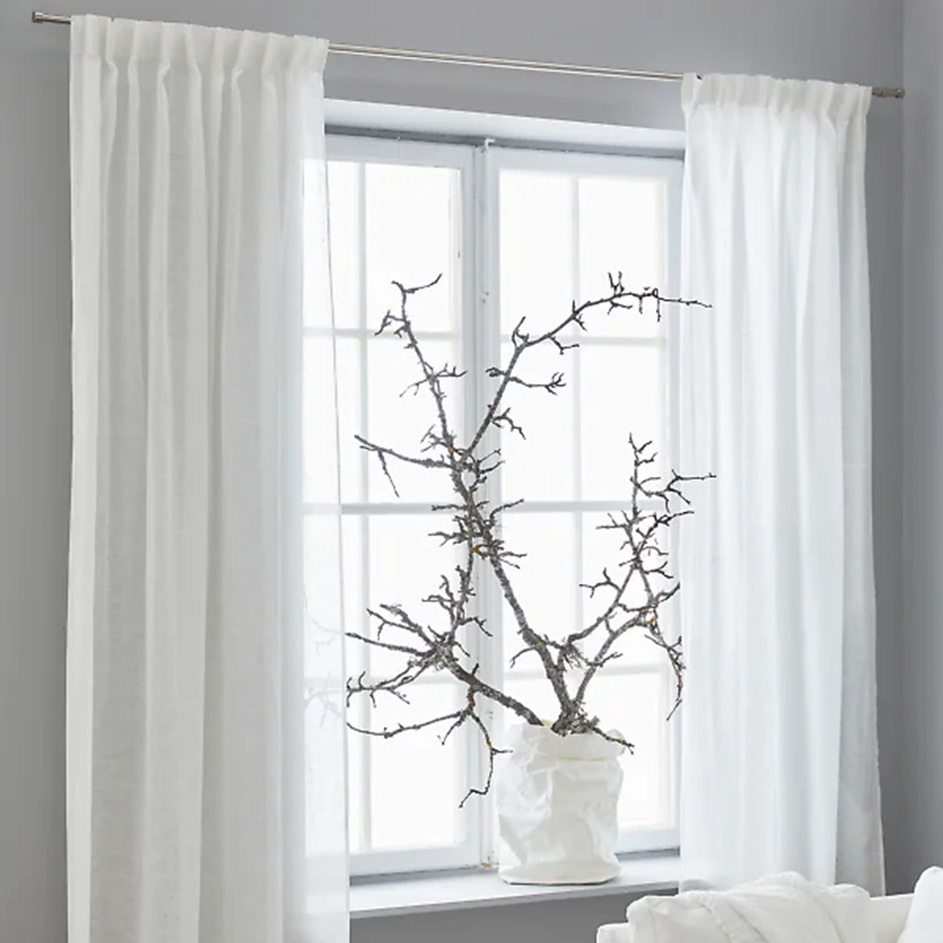 Himla Dalsland Gardinlängd Linne White 250cm