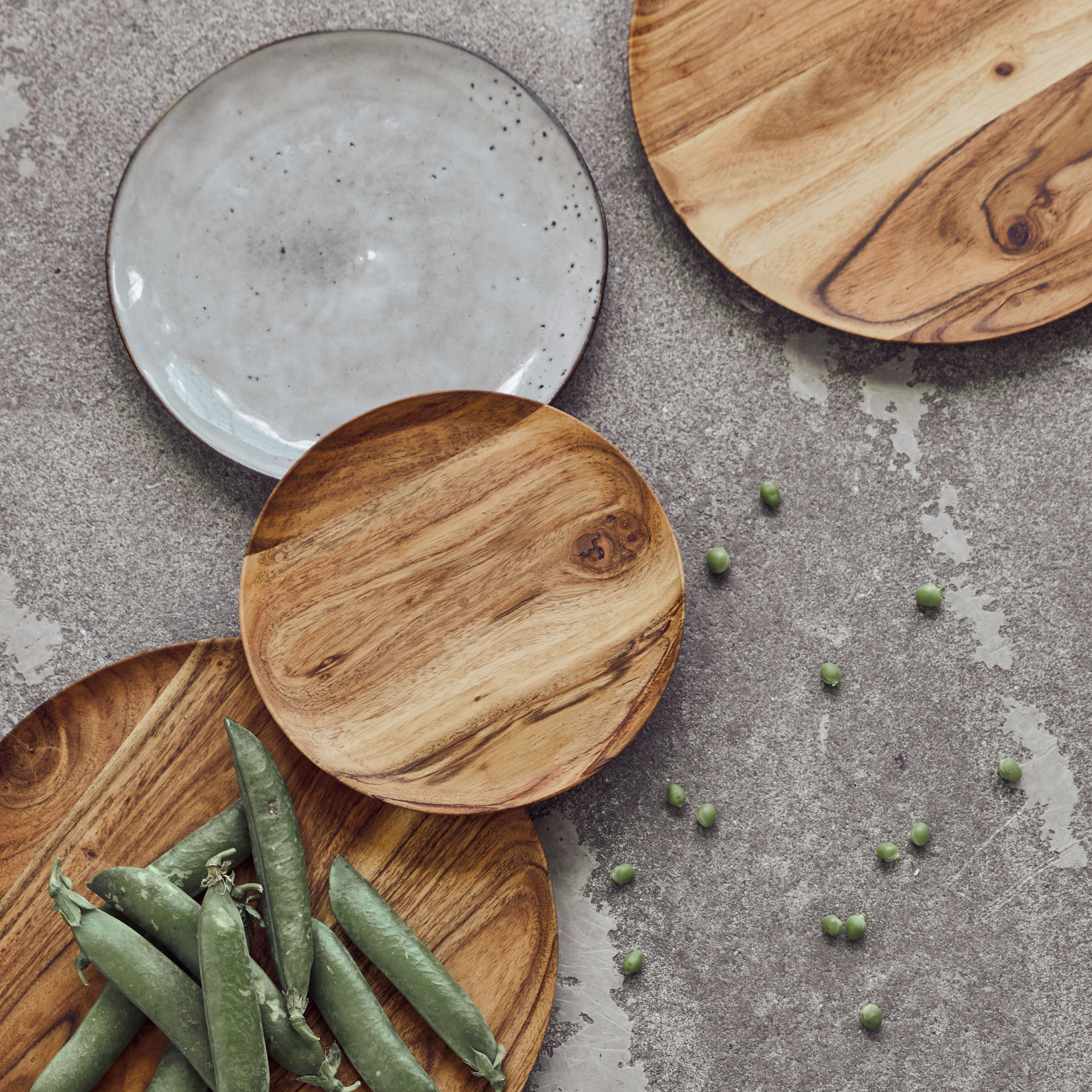 House Doctor Wood Tarjotin Luonnonväri 2 kpl Ø25