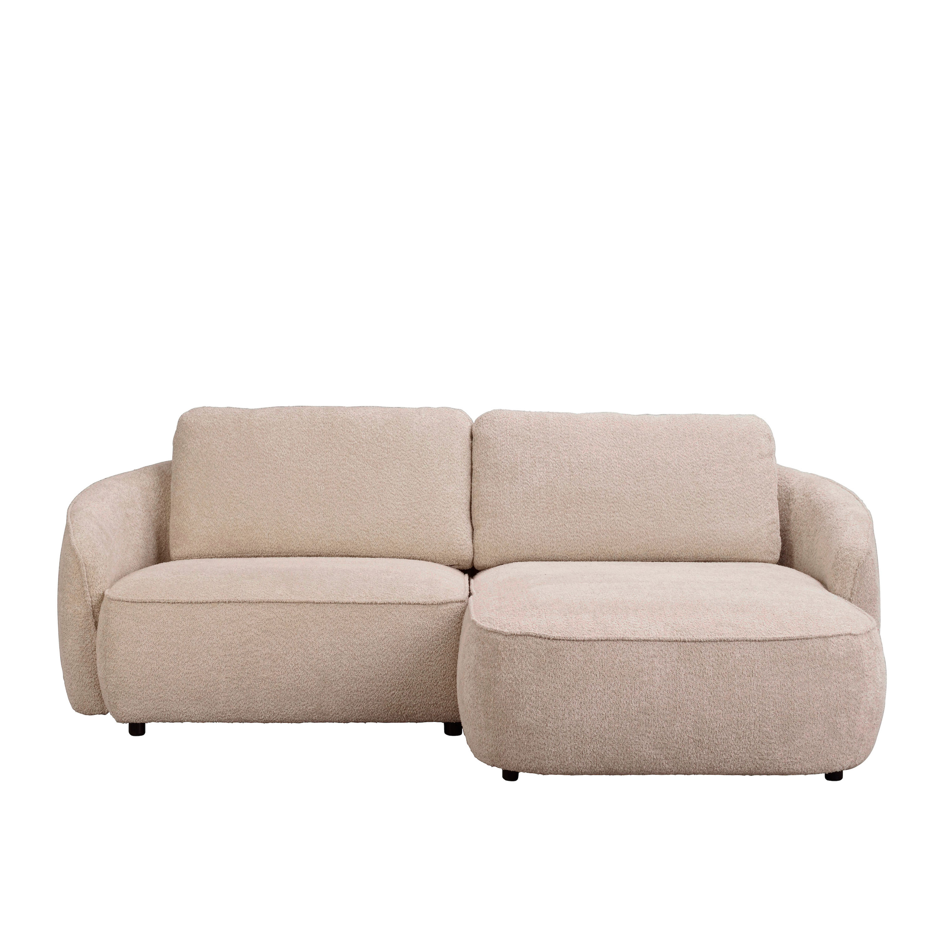 Norris 3-sits Soffa Schäslong Höger Ljusbeige 226cm