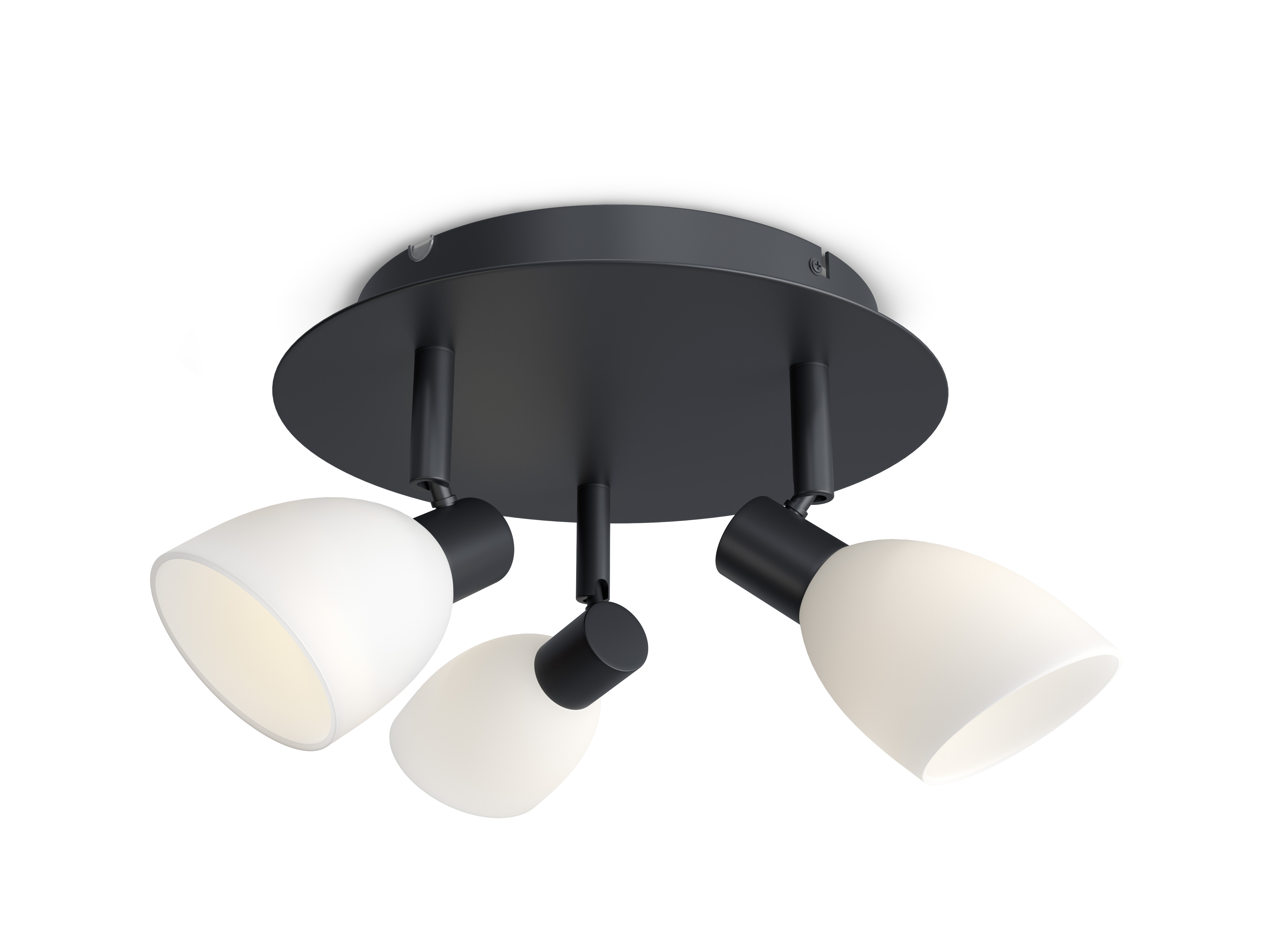 Herstal - Cut Spotlight 3 lampor Svart