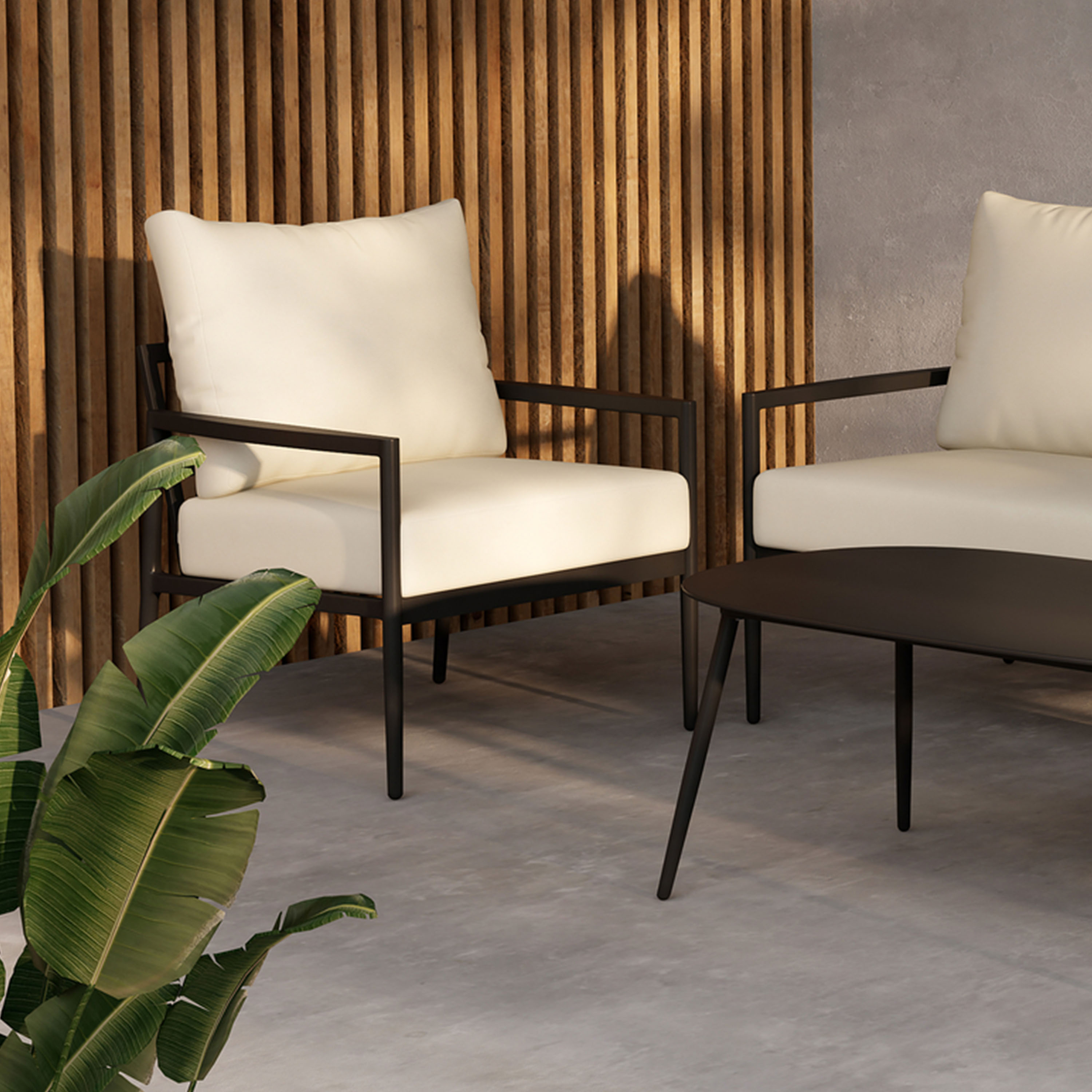 Venture Home Taromina Loungeset Black/Beige