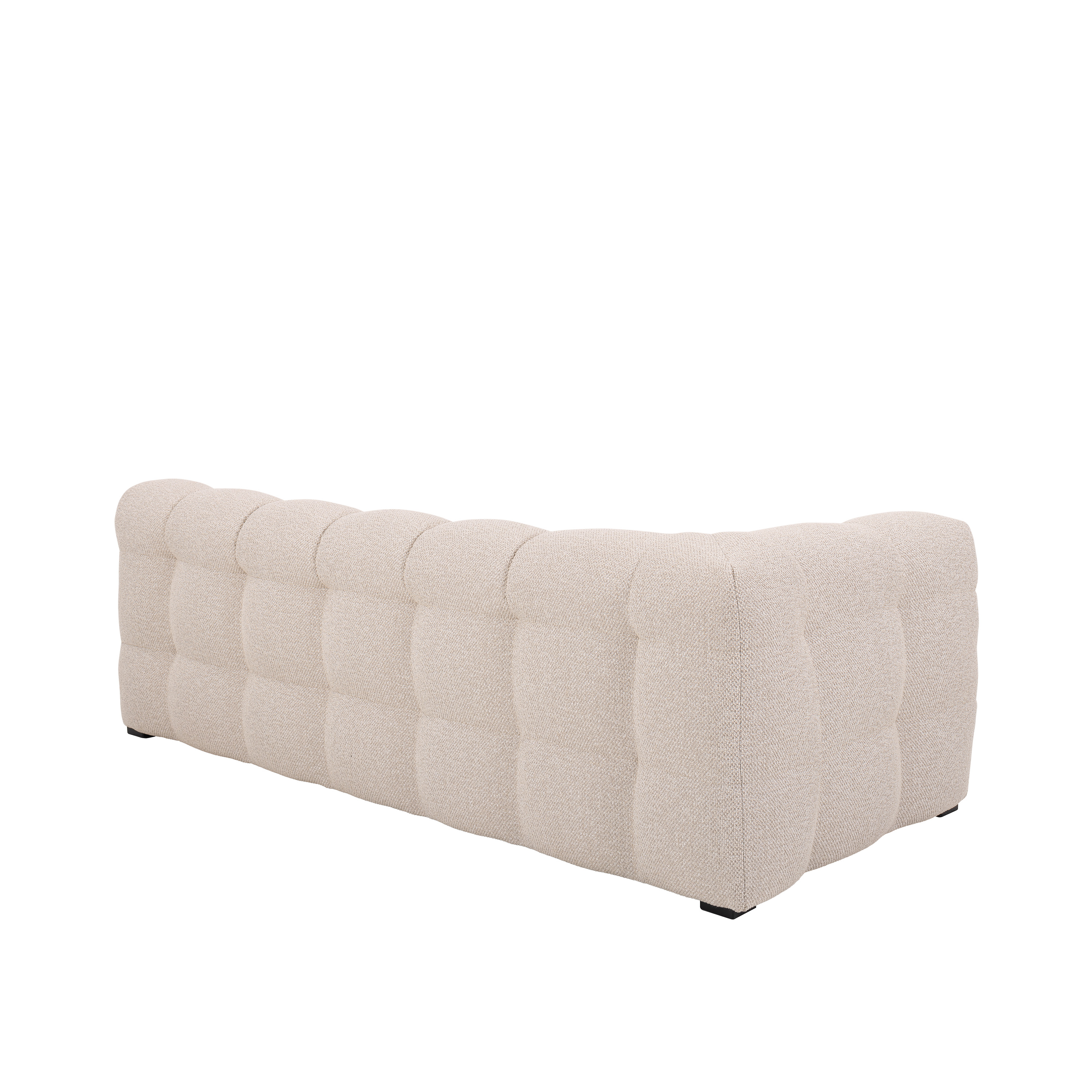 Sleepo Collection Billie 3-sits Soffmodul Vänster Armstöd Beige Bouclé 202cm