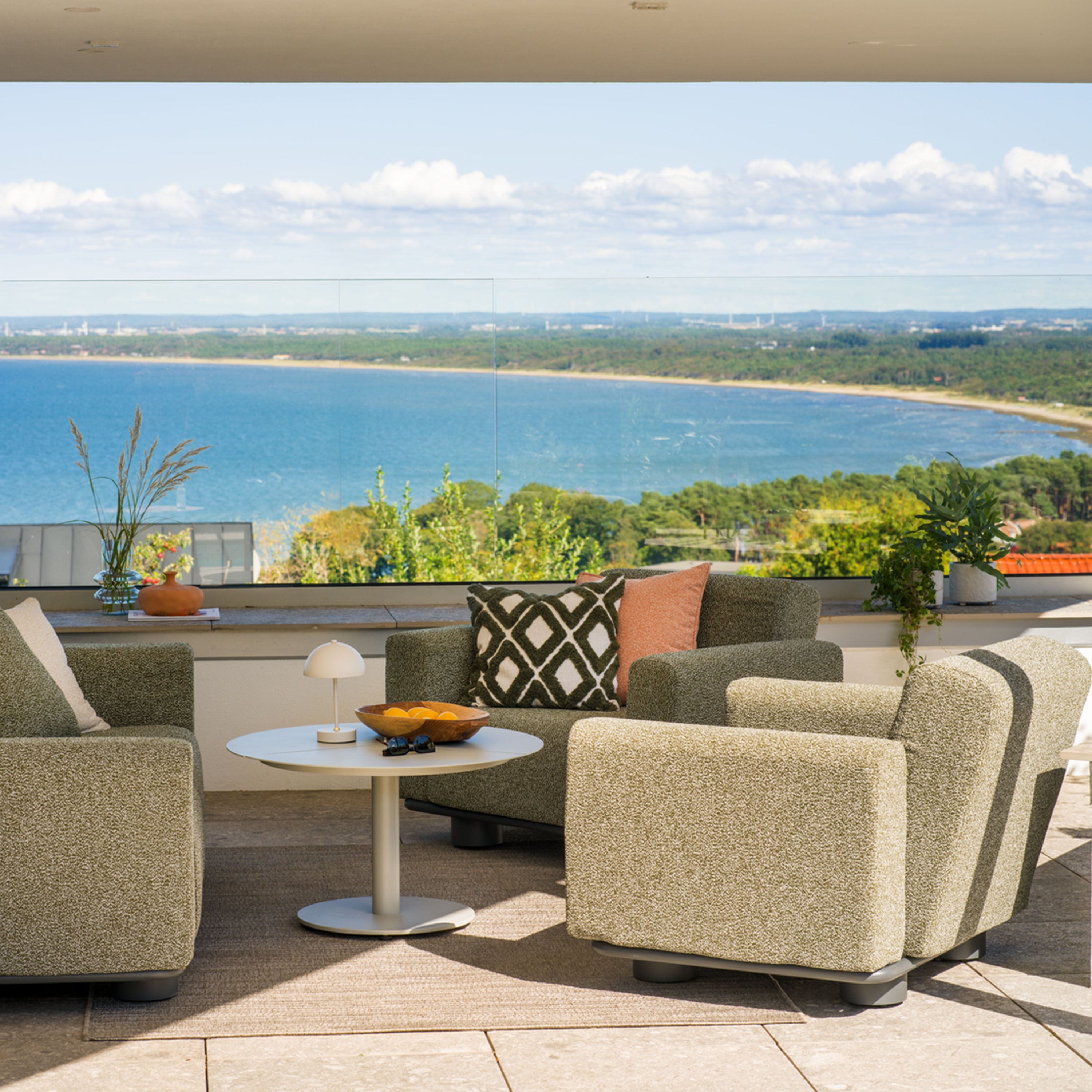 Brafab Bolster 2,5-sits Soffa Anthracite/Teddy Verde 209cm