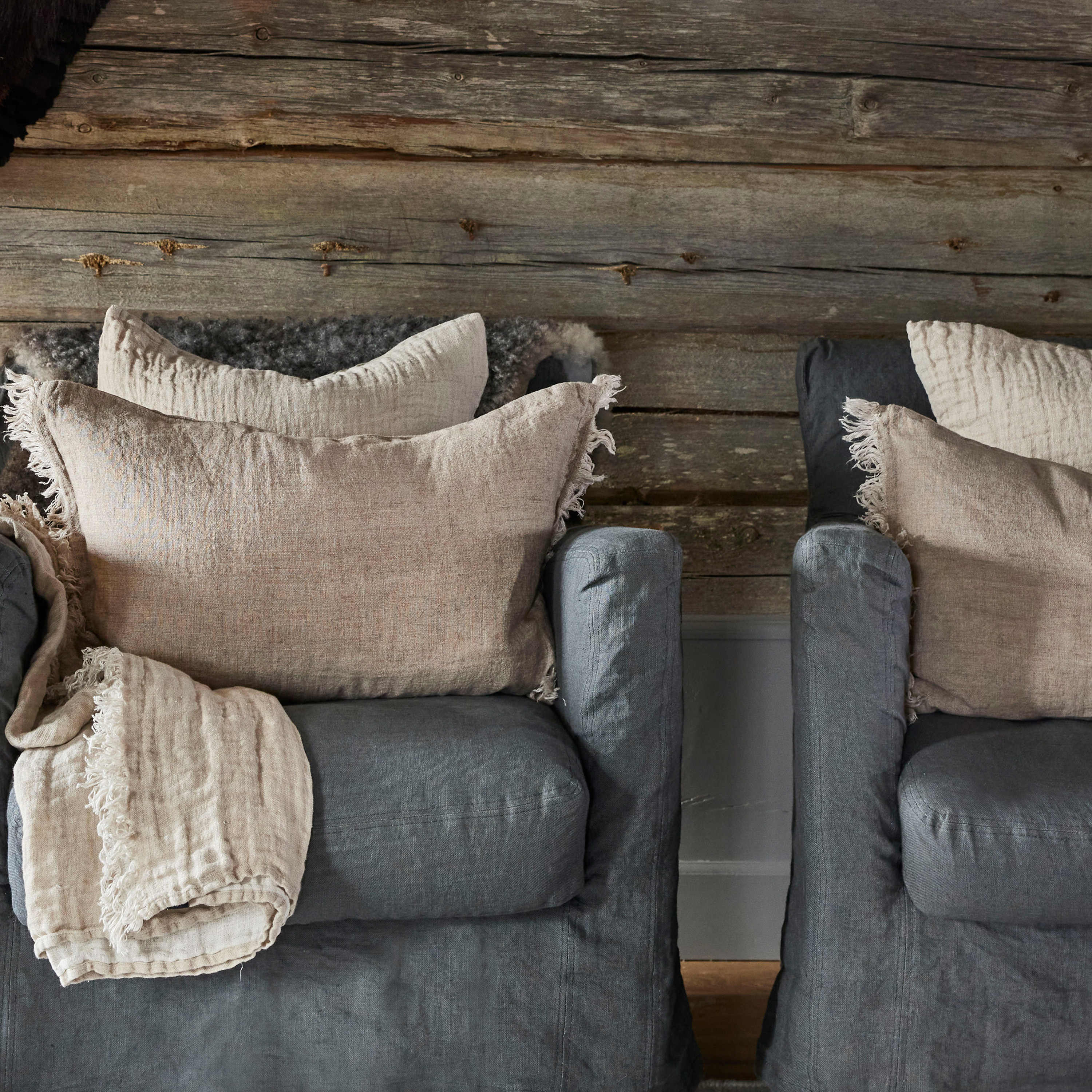 Himla Levelin Kuddfodral Linne Natural 40x60