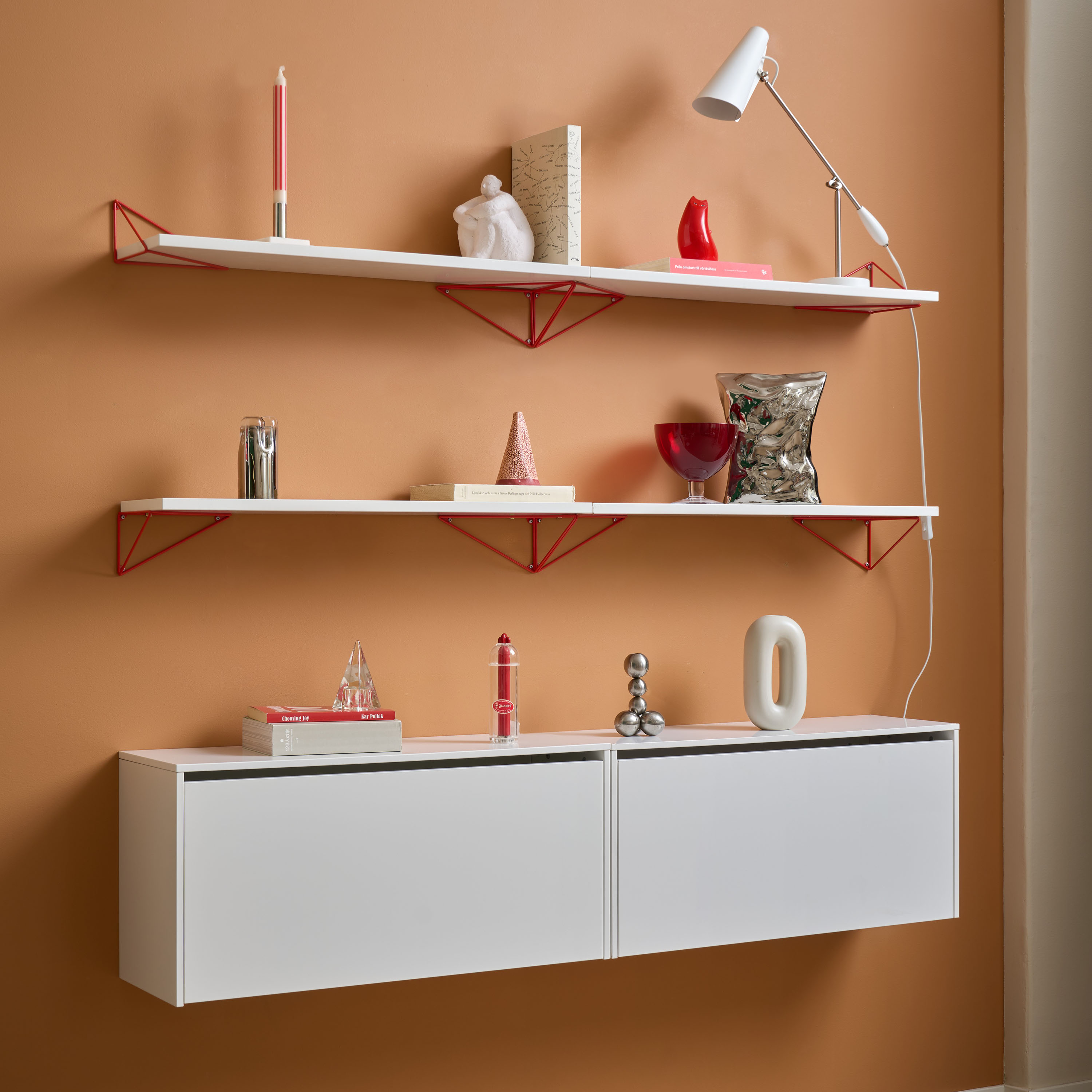 Maze Pythagoras Wandschrank Weiß 27x80cm