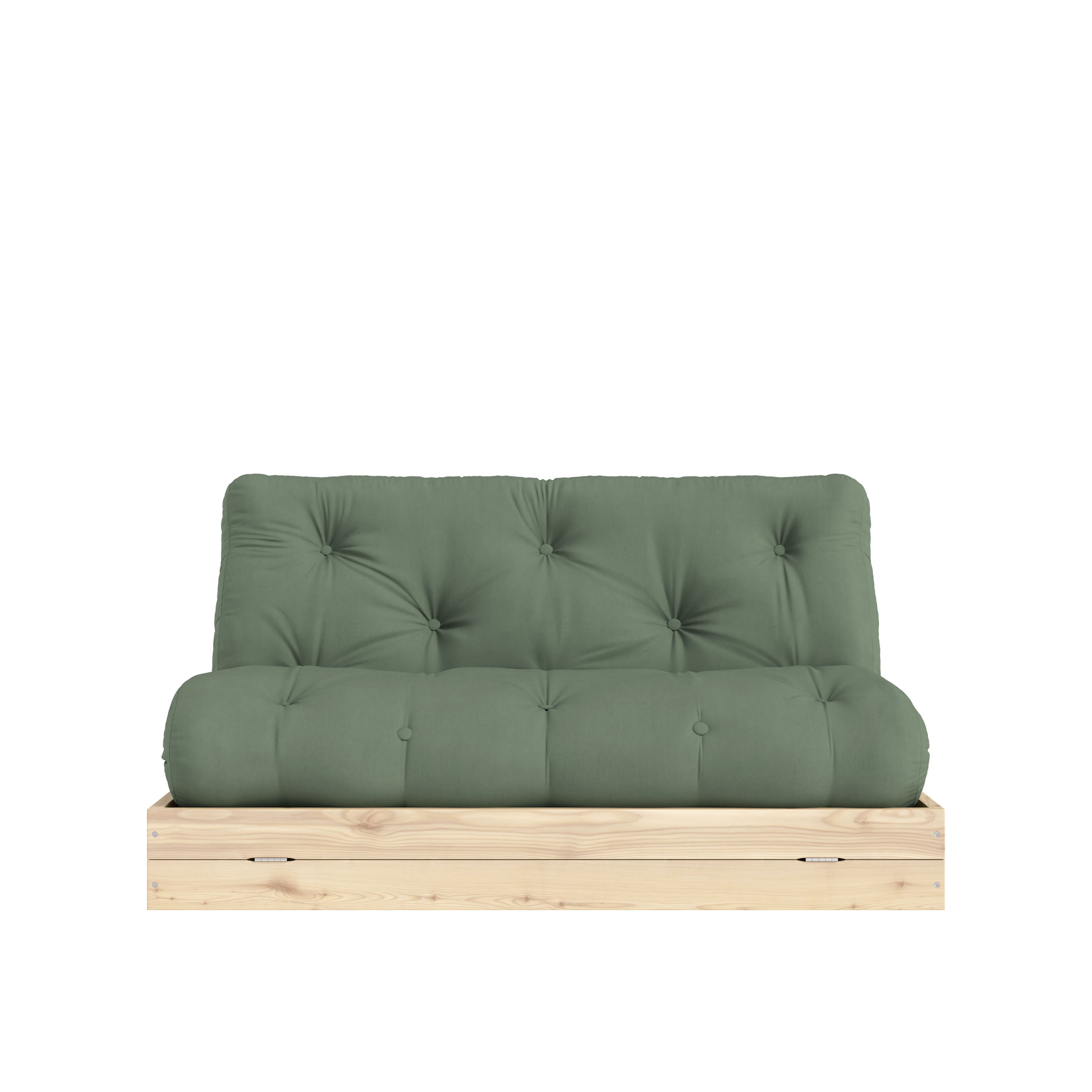 Karup Design Flip Vuodesohva Raw patjalla Olive Green 140x200