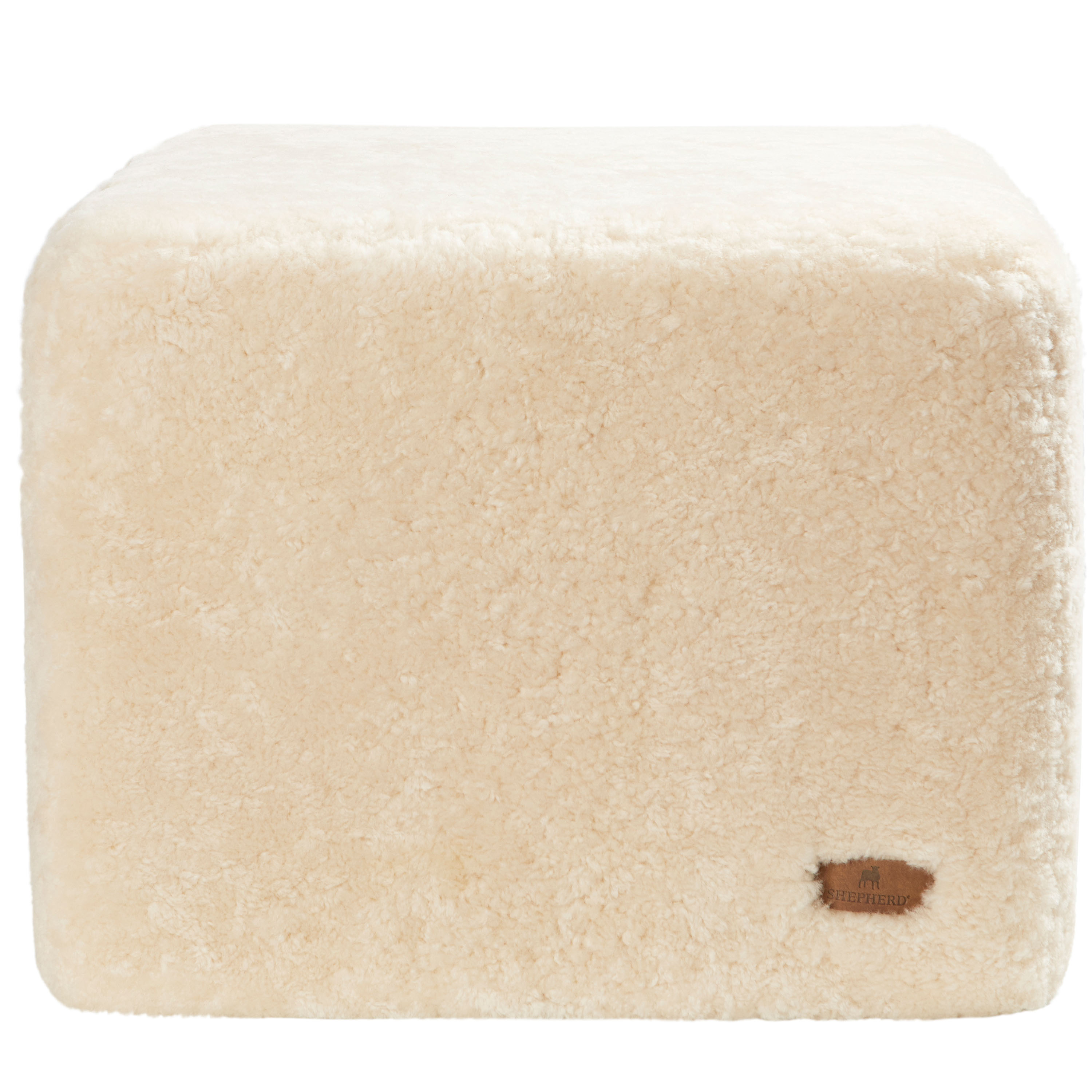 Emma Sittpuff Fårskinn Creme 40x40