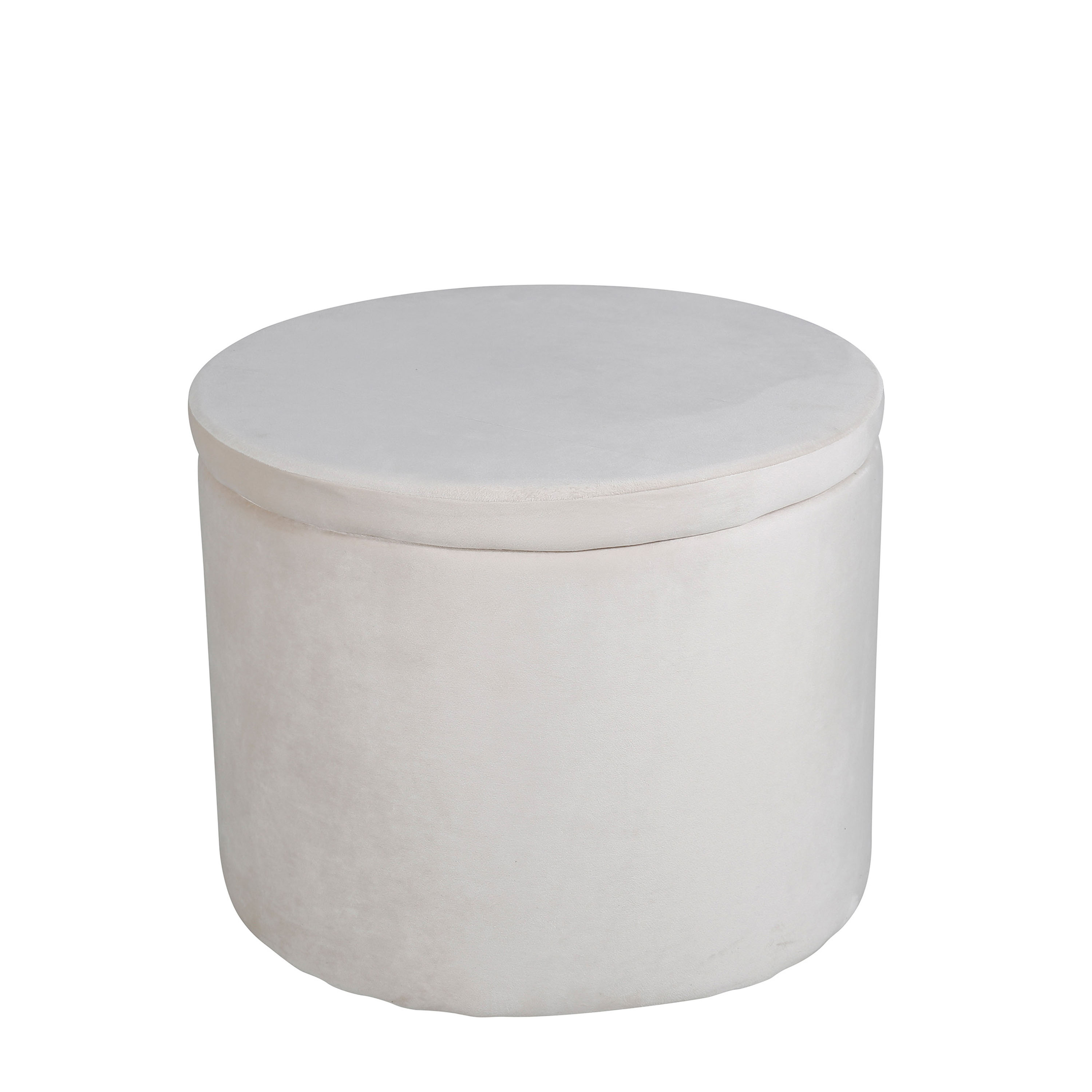 Dunken Sittpuff Förvaring Sammet Beige