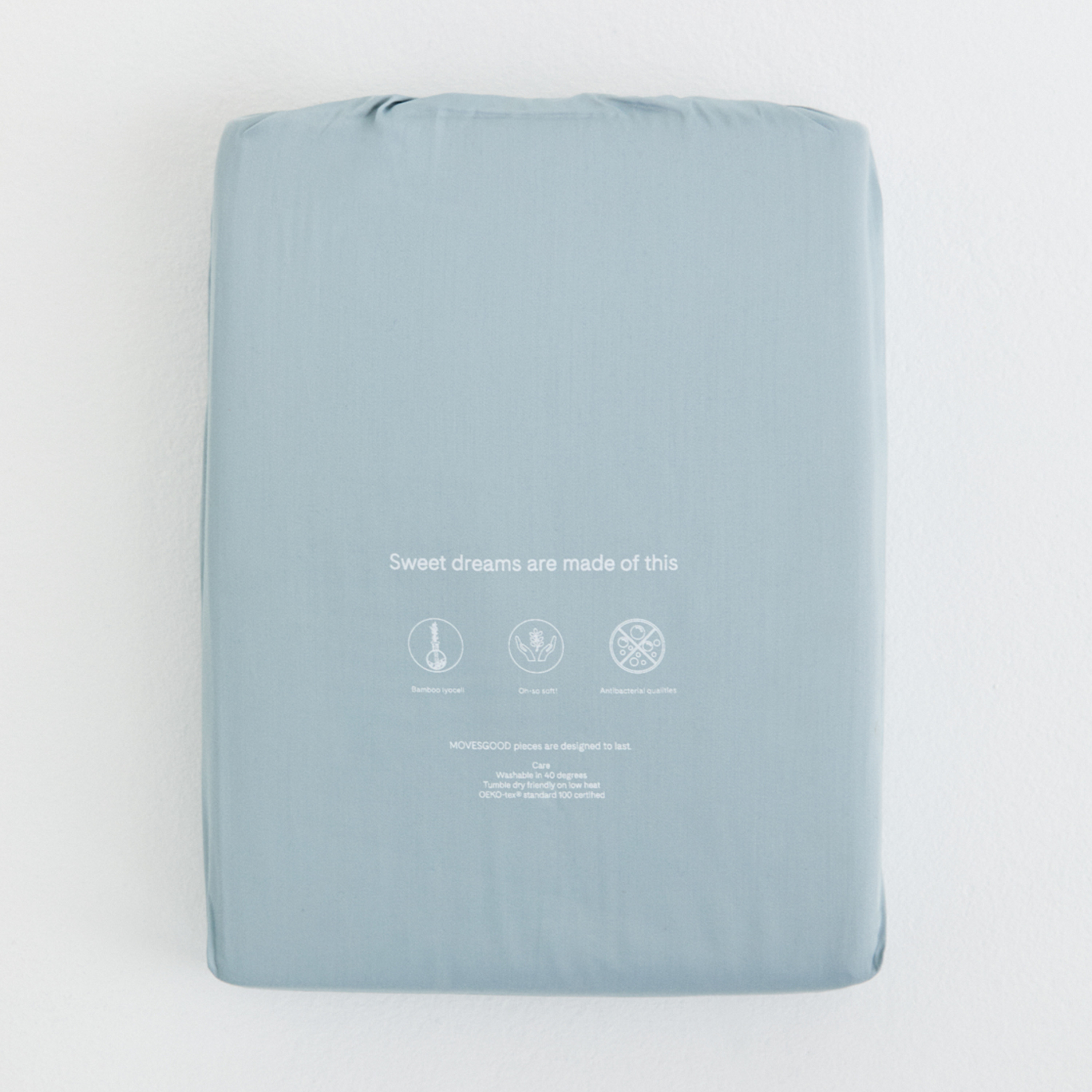 Movesgood Bamboo pussilakanasetti Light Blue 220x220/50x60