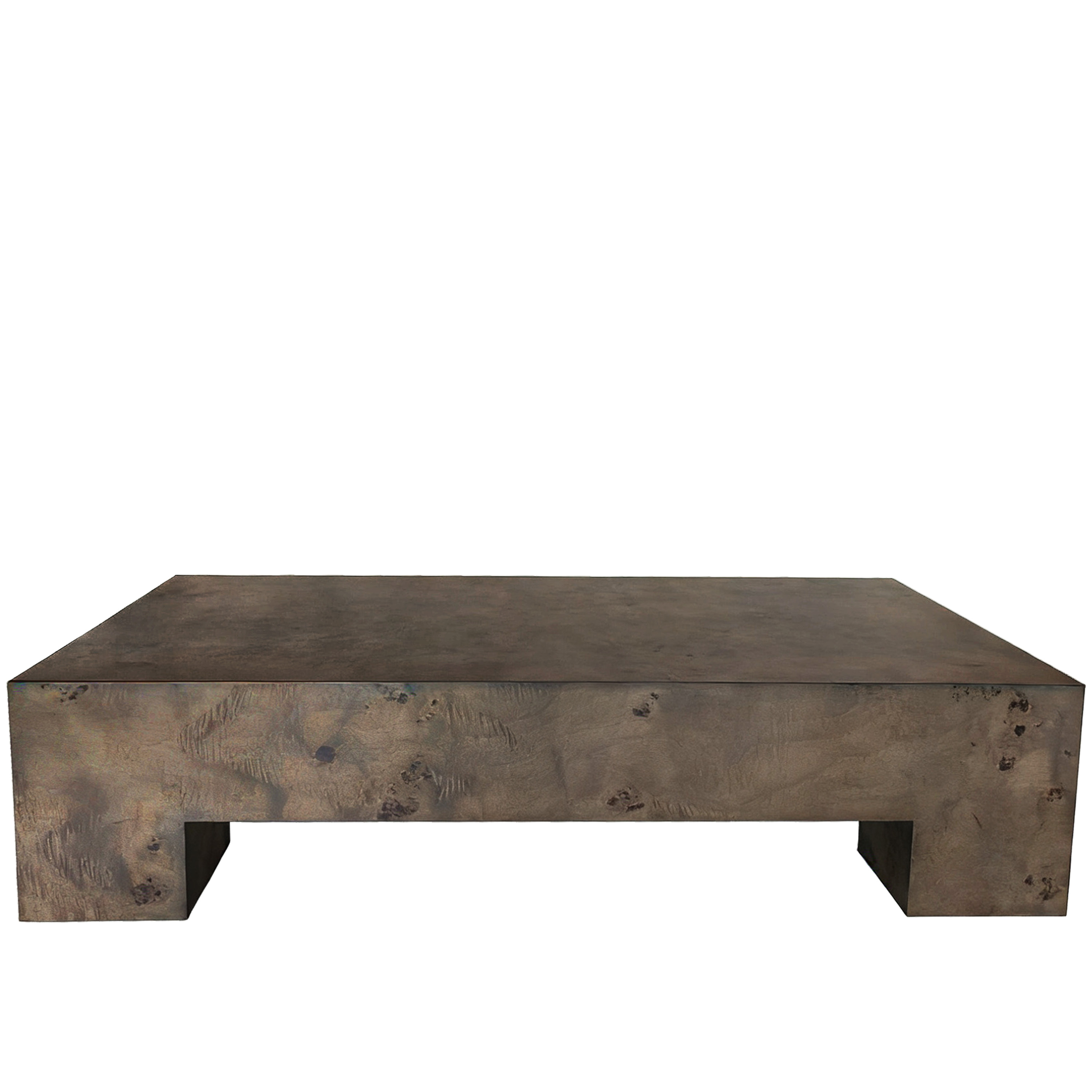 Chunky Pöytä ruskeaksi petsattua poppelia 90x90