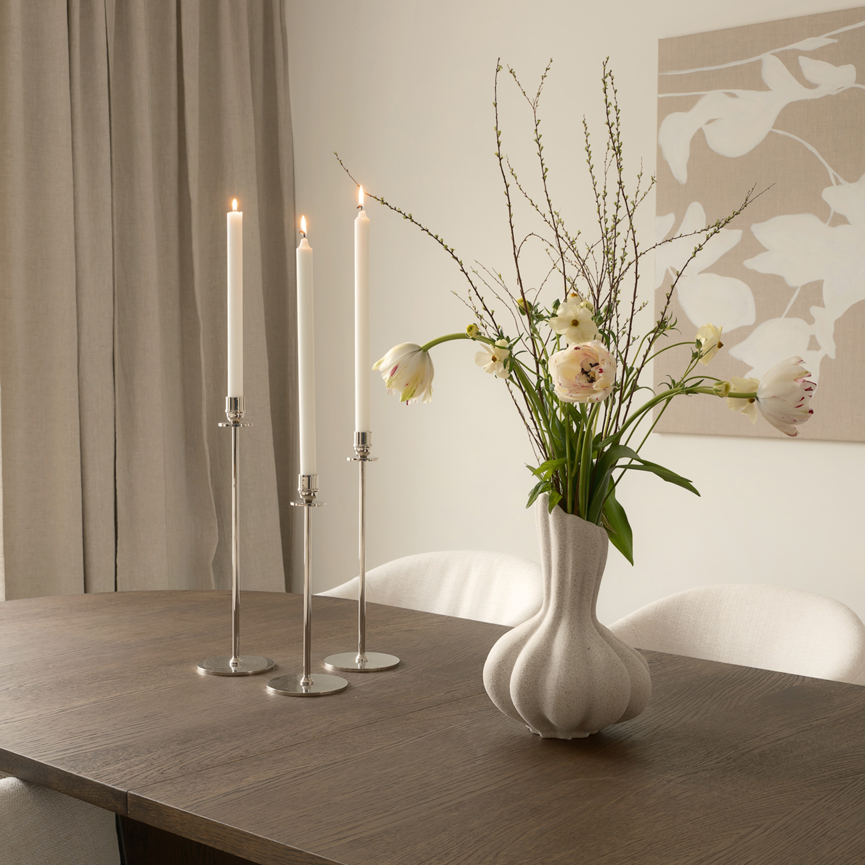 Sleepo Collection Dahlia Vas White Melange 30cm