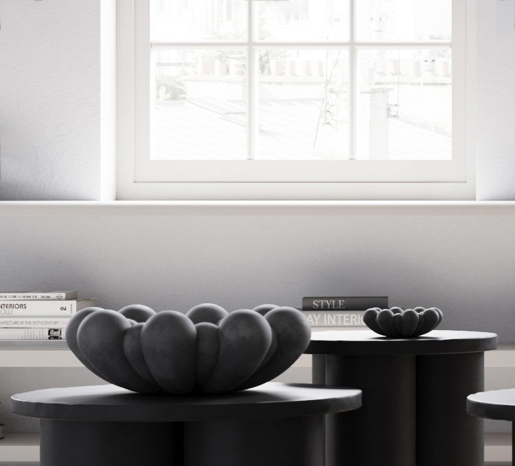 101 Copenhagen Bloom Skål Dark Grey Big