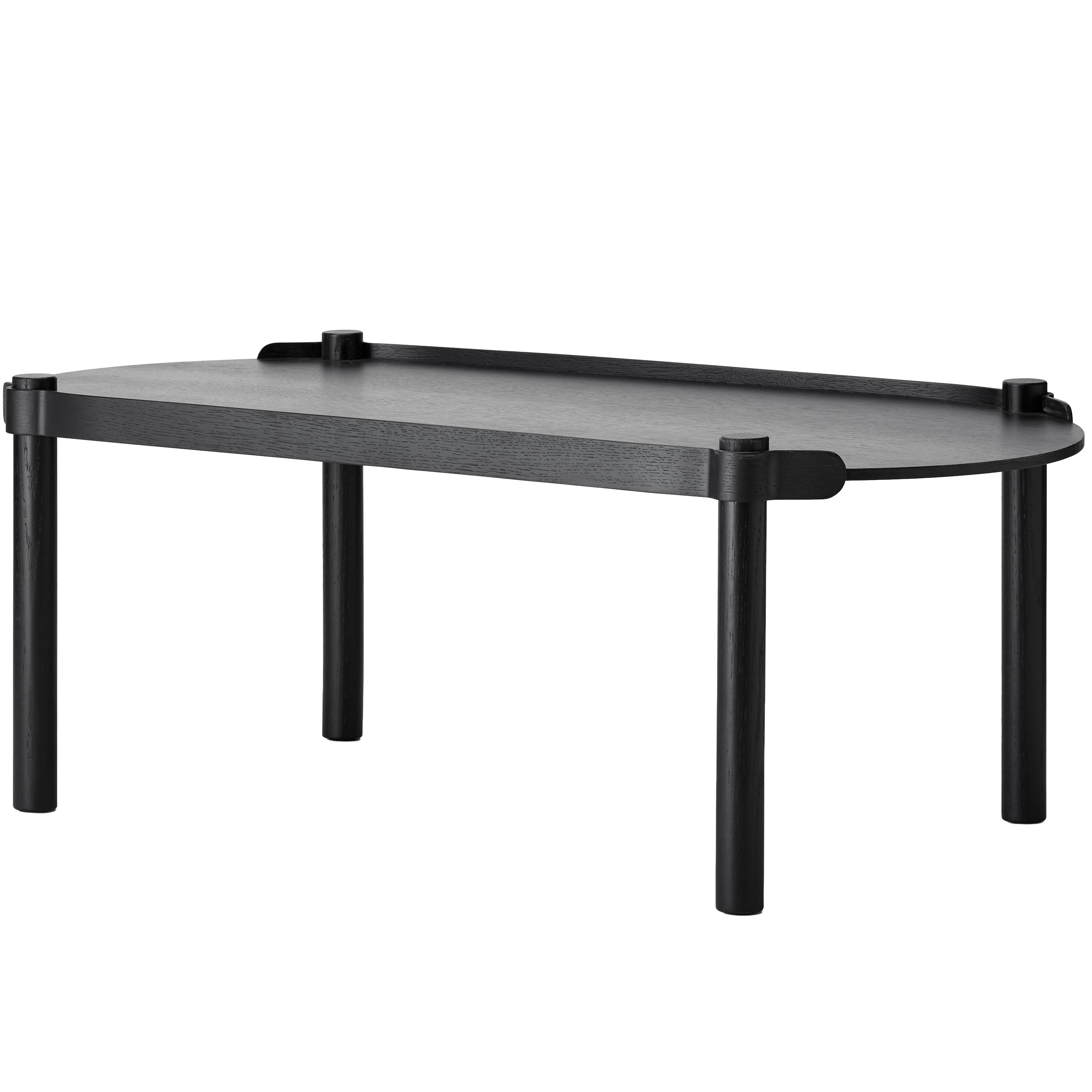 Woody Sofabord Svart Beiset Eik 105cm