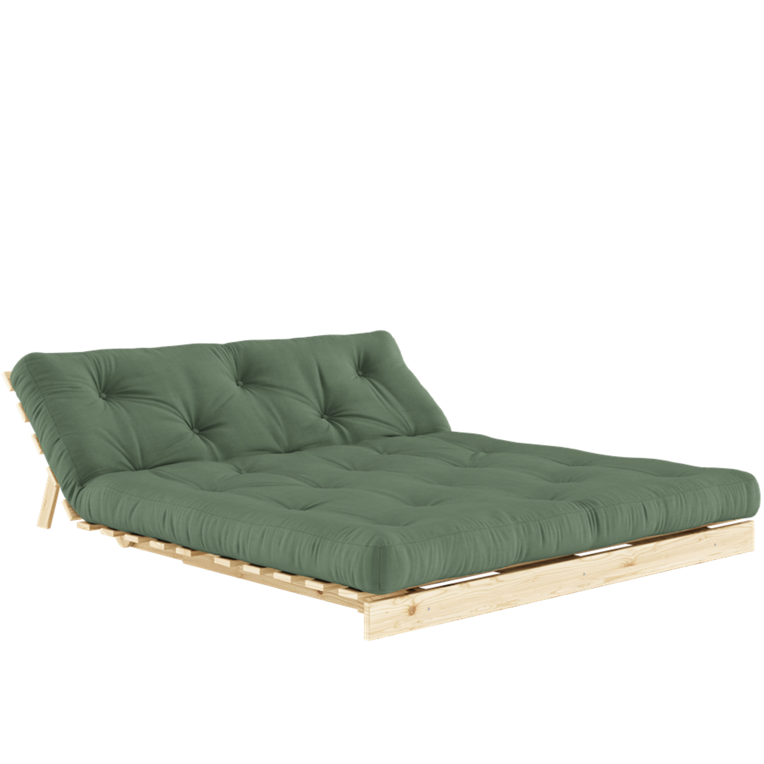 Karup Design Roots Schlafsofa Natur/Olivgrün 160cm