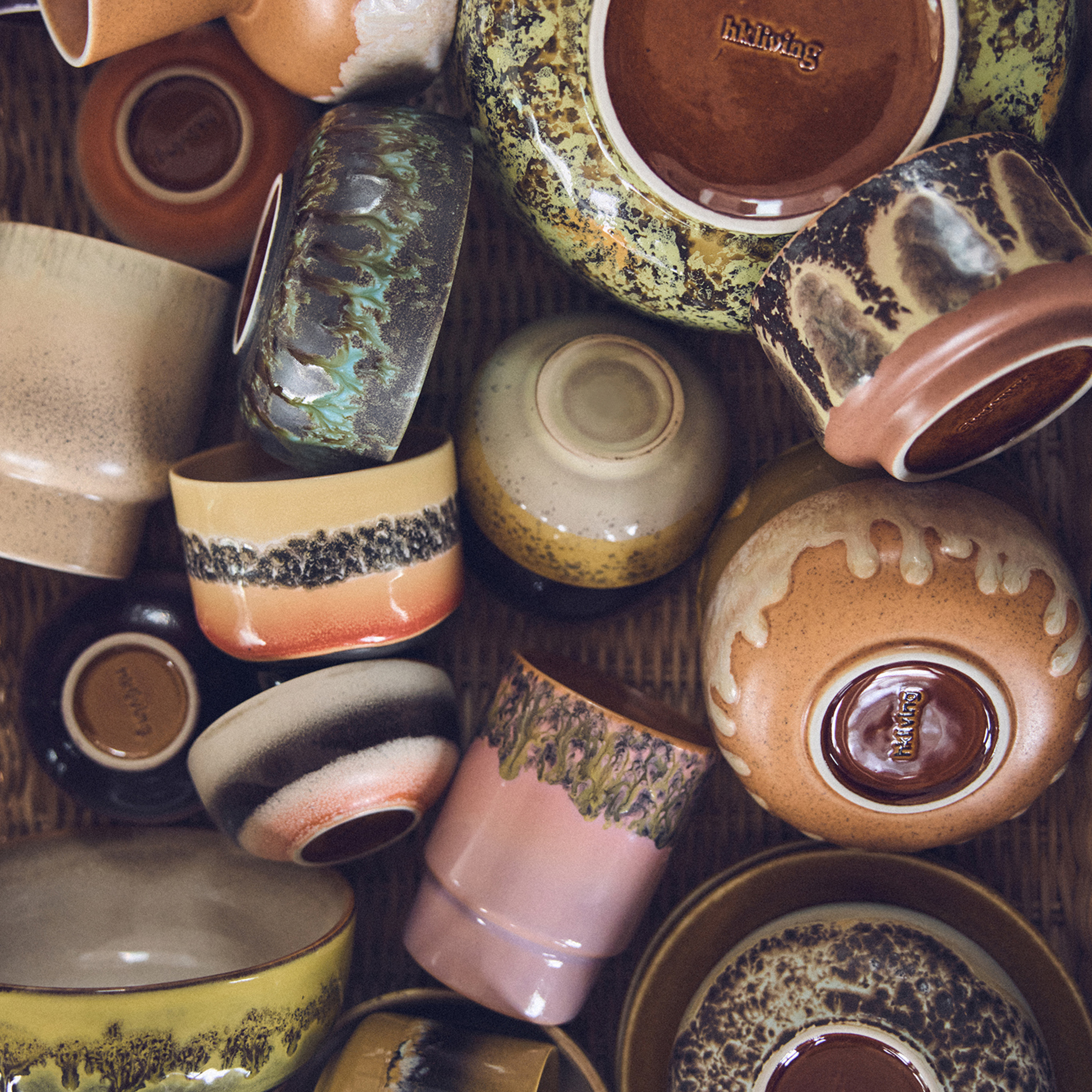 HKliving 70s Ceramics Ramenkulho Verge 2-pack