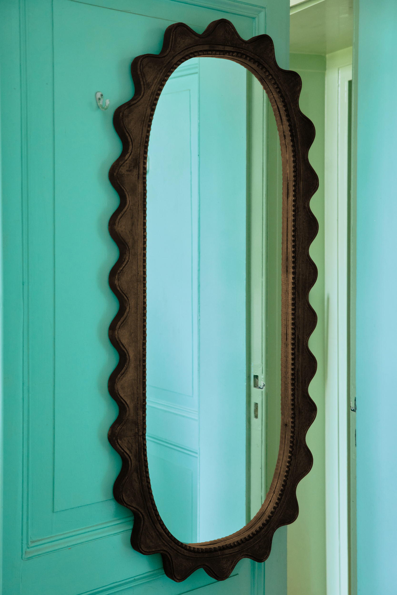 HKliving Wooden Ripple Spegel 61x135