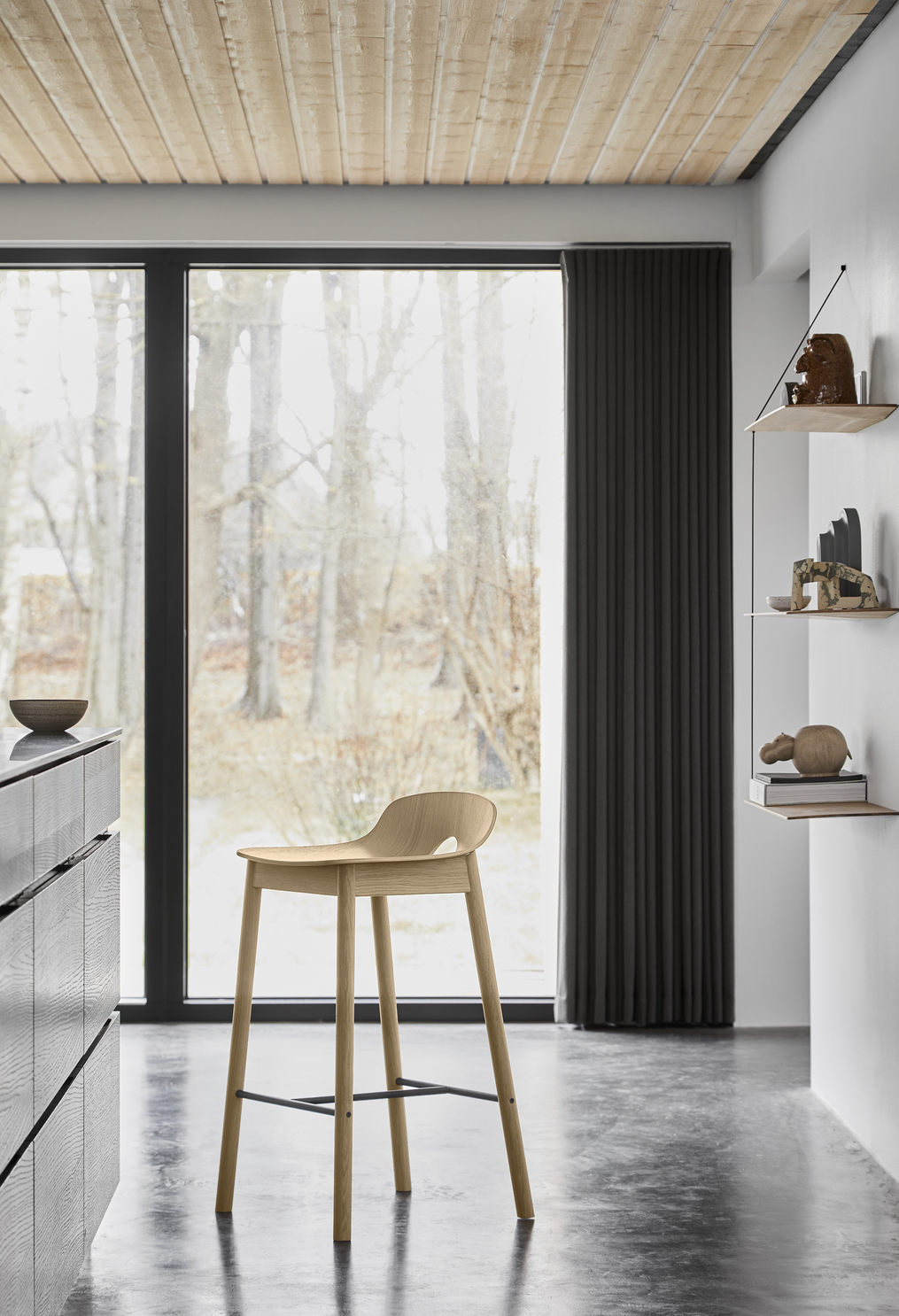 Woud Mono Barstol White Oak