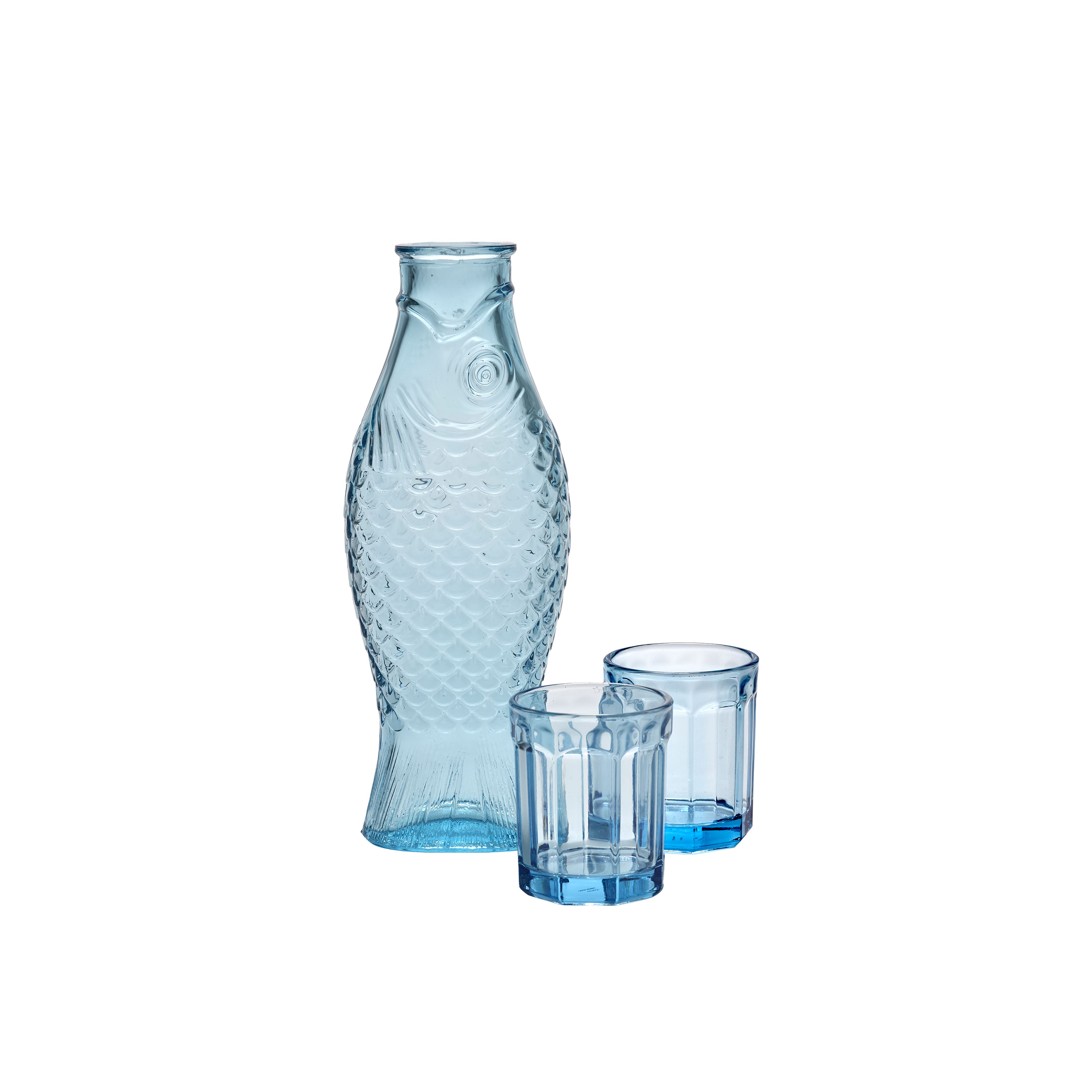 Serax Fish&amp;Fish Karaff med 2 Glas Blue