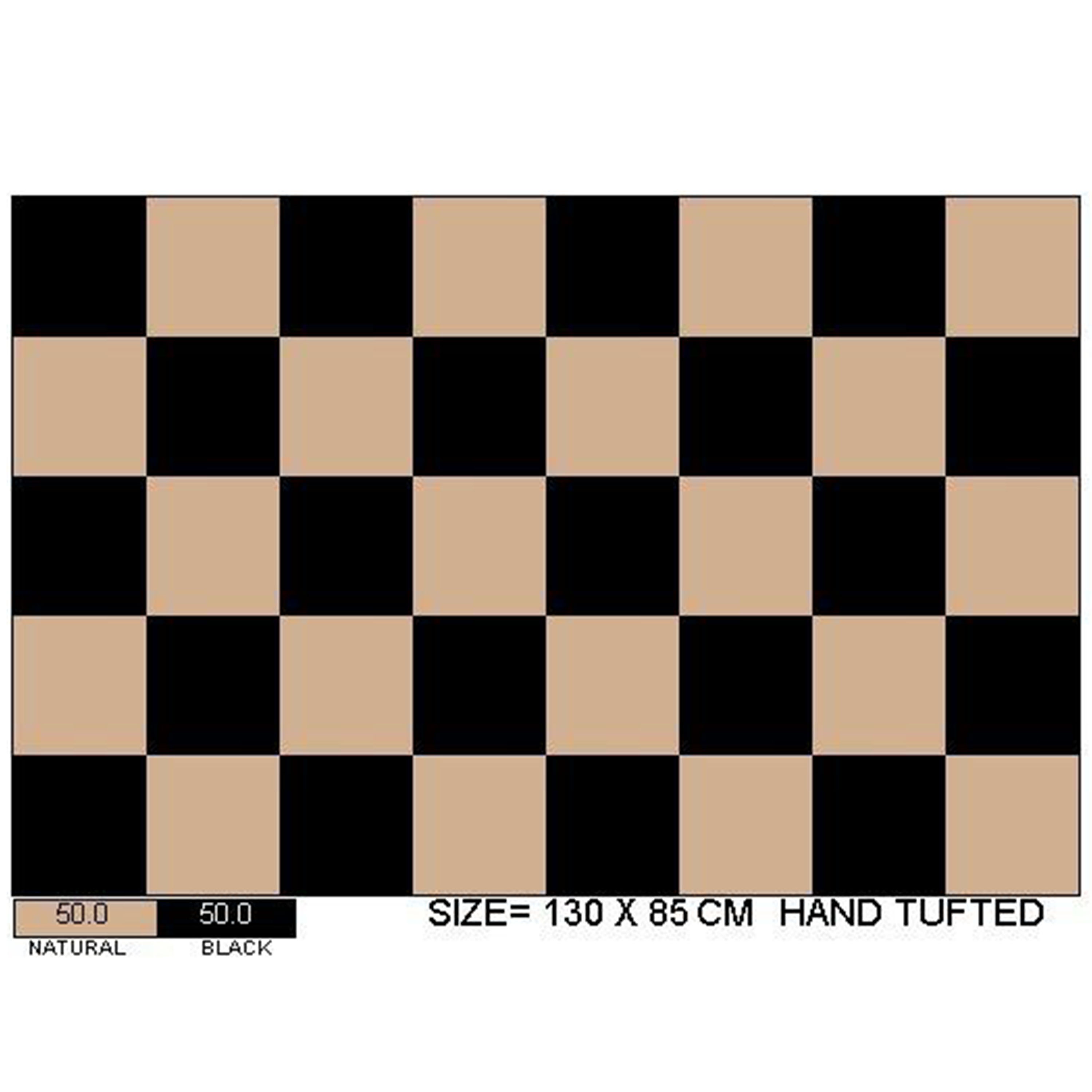 Classic Collection Square Dørmatte Sort/Natur 85x130