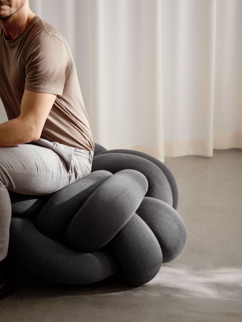 Design House Stockholm Knot Sittpuff XL Grey