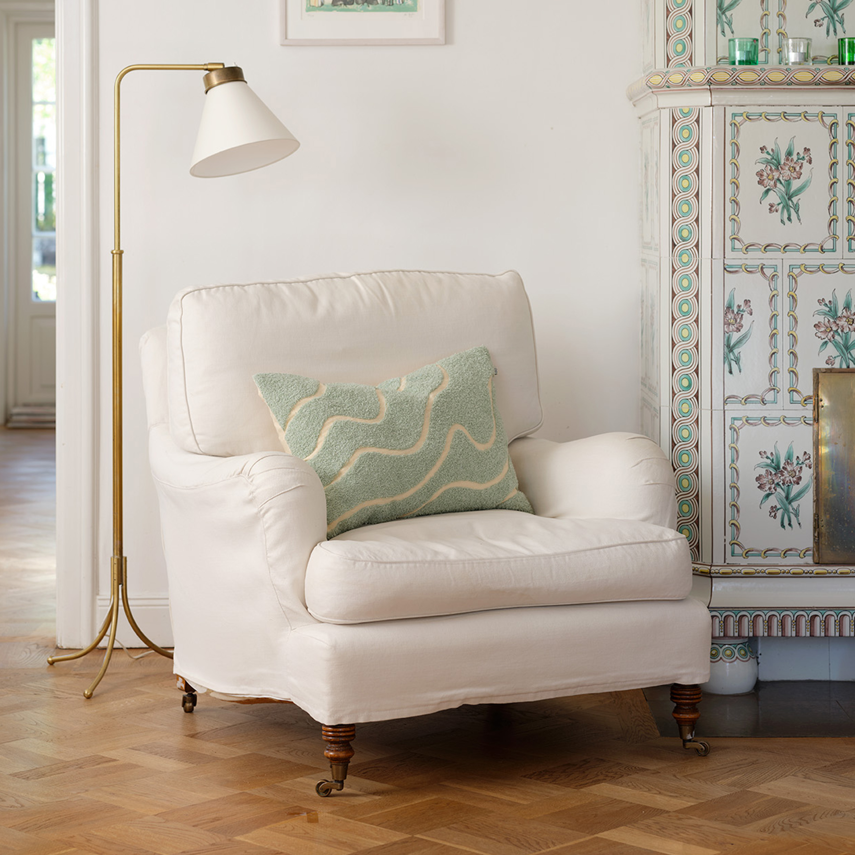 Chhatwal &amp; Jonsson Kashi Kissenbezug Aqua 40x60 cm