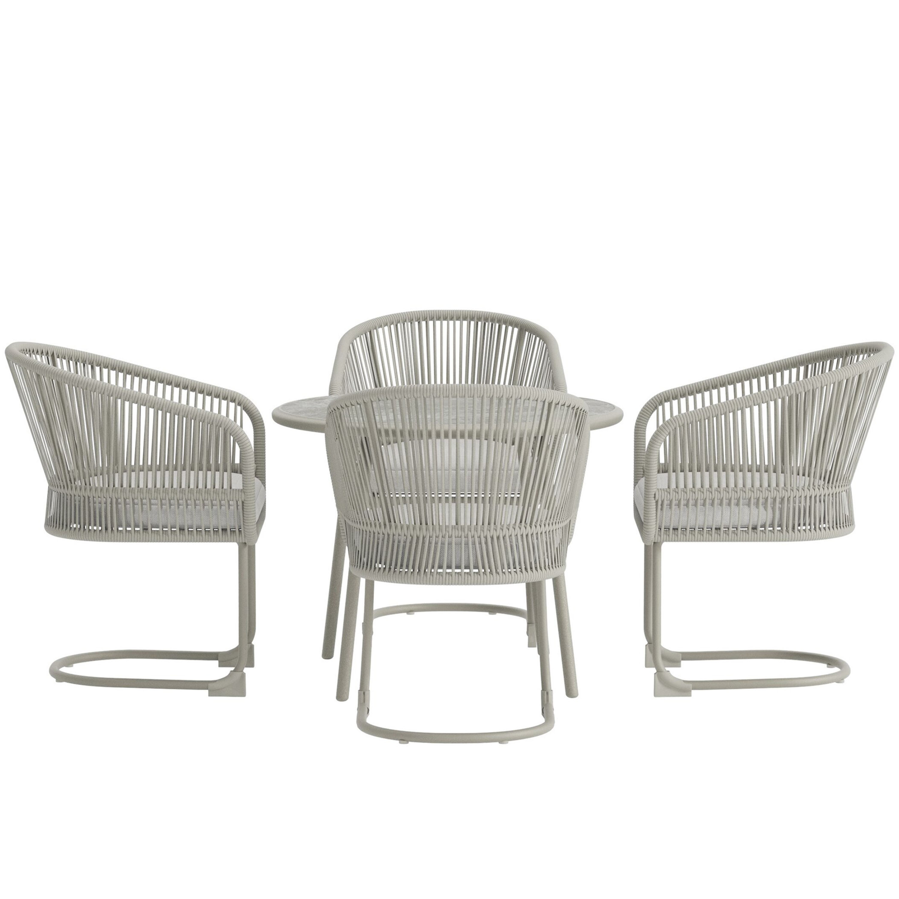 Venture Home Tilos Matgrupp Light Grey Wicker/Beige