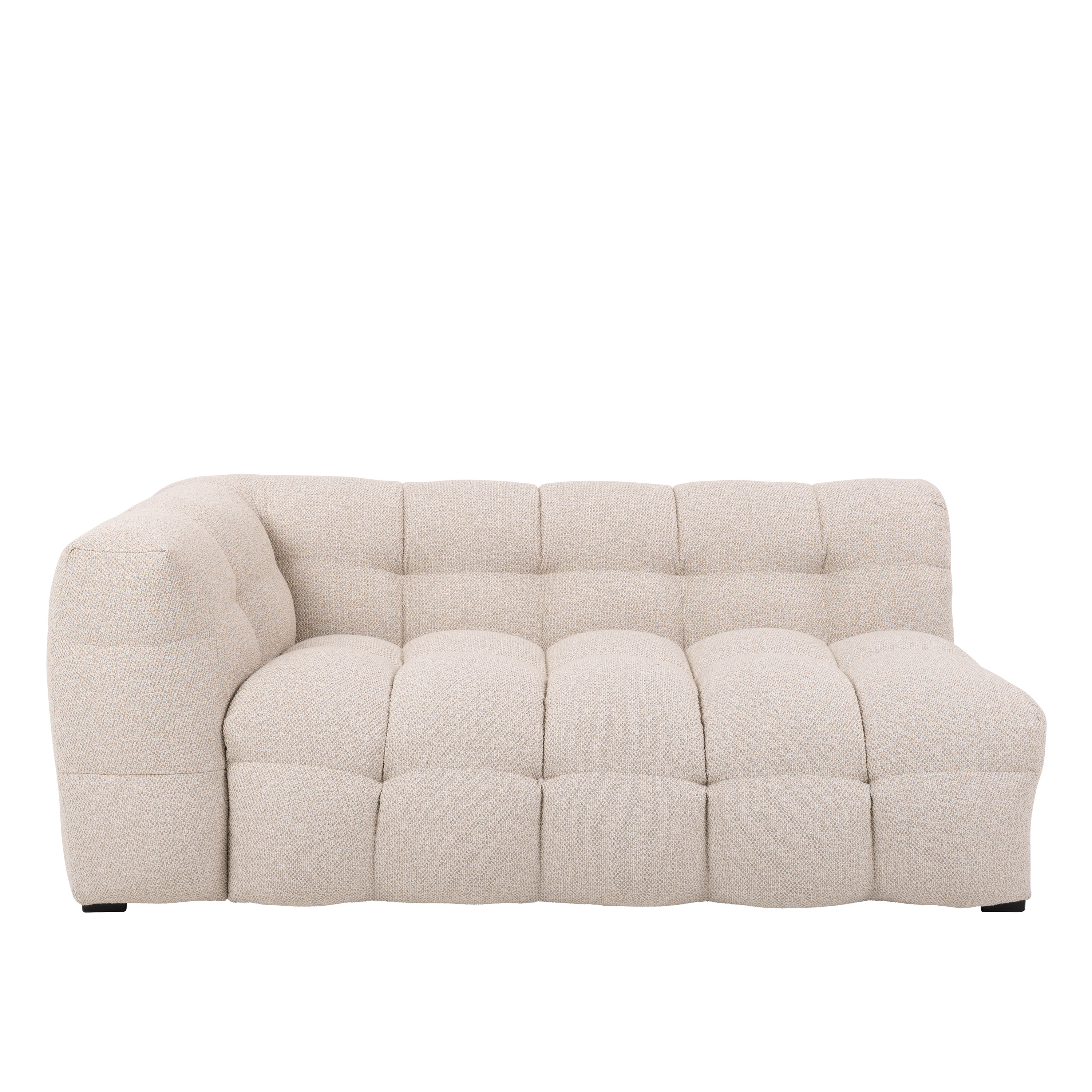 Sleepo Collection Billie 2-sits Soffmodul Vänster Armstöd Beige Bouclé 174cm