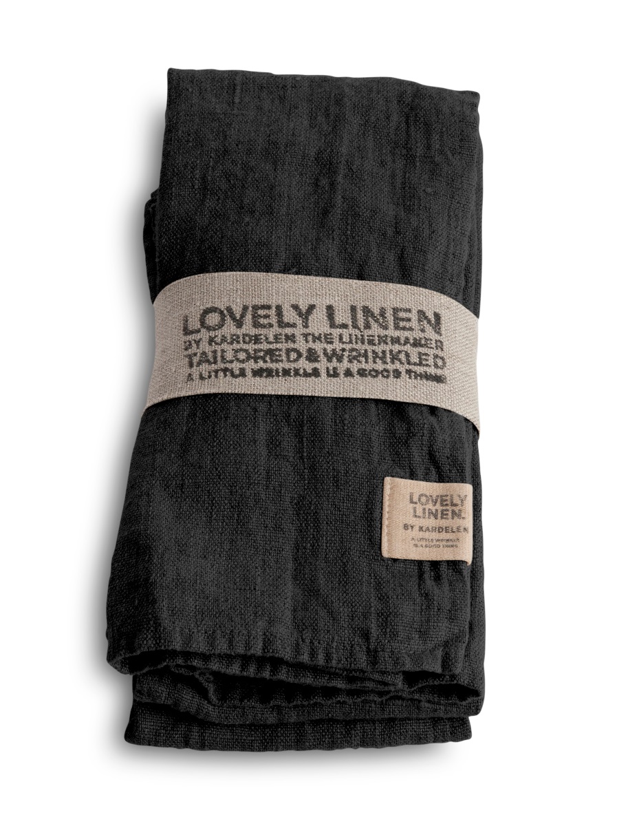 Lovely Servett Linne Dark Grey 4-Pack