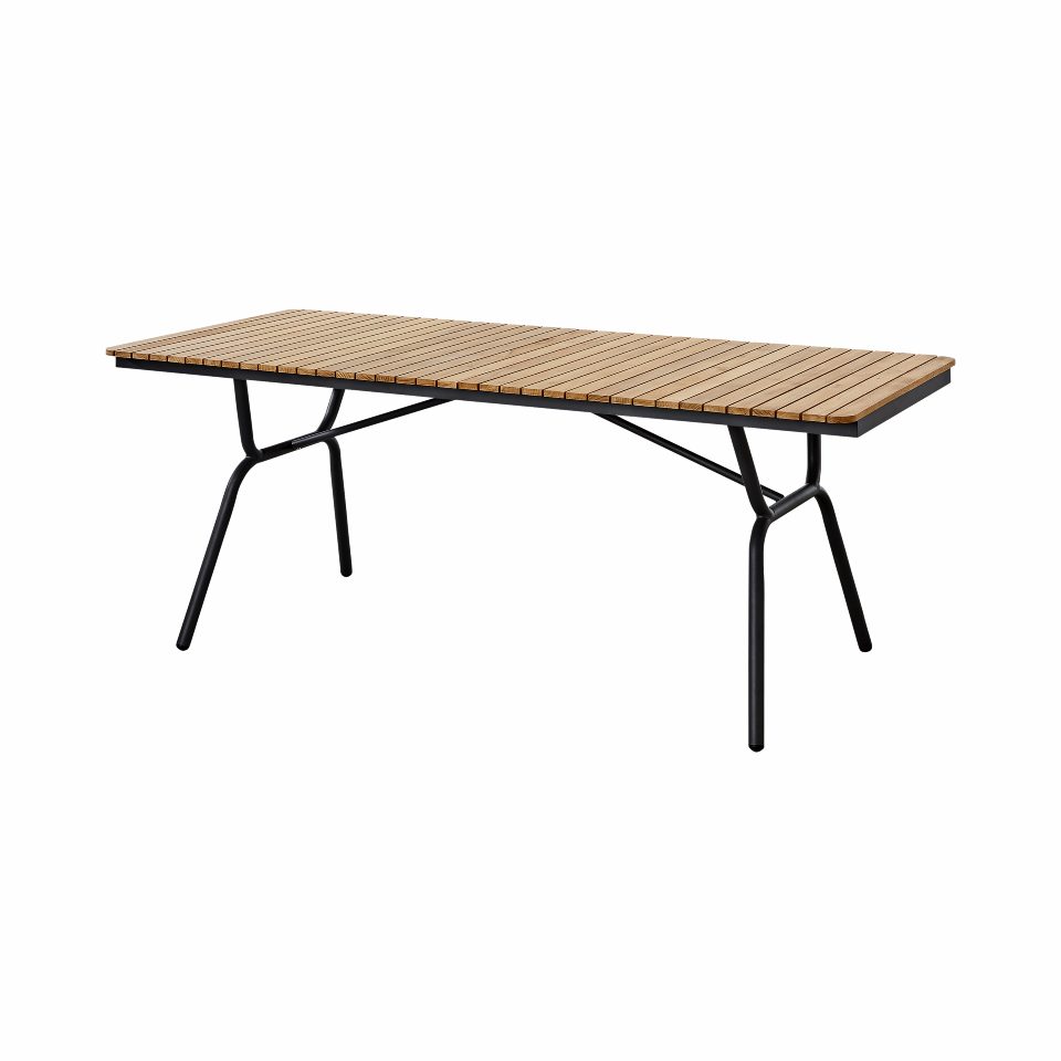 Cinas - Parc Matbord Teak/Anthracite 197x88cm - Grå