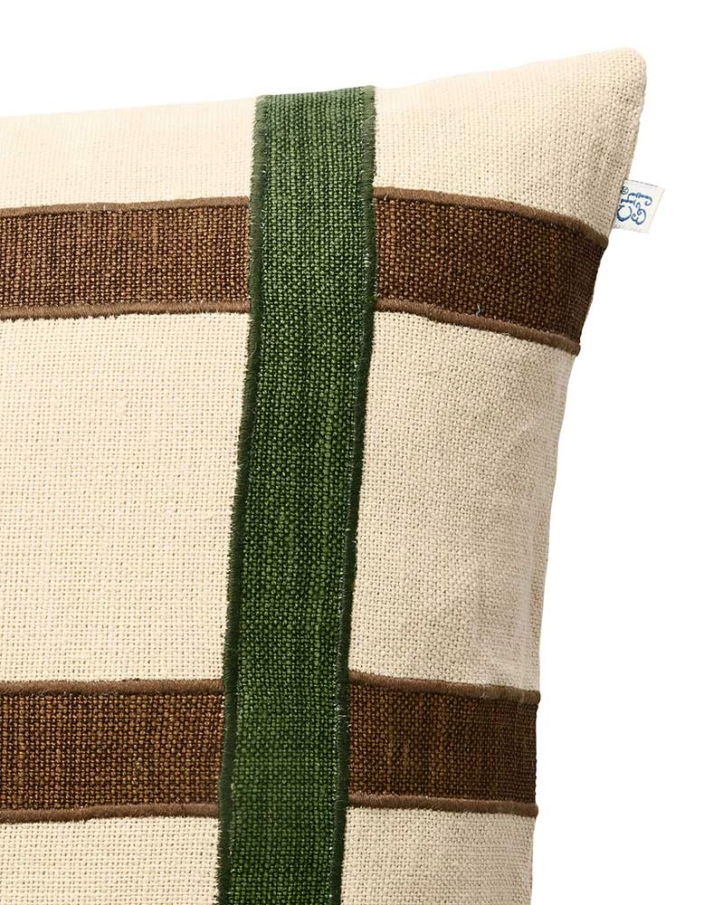 Chhatwal &amp; Jonsson Kiran Tyynynpäällinen Linen Cactus Green/Taupe 50x50
