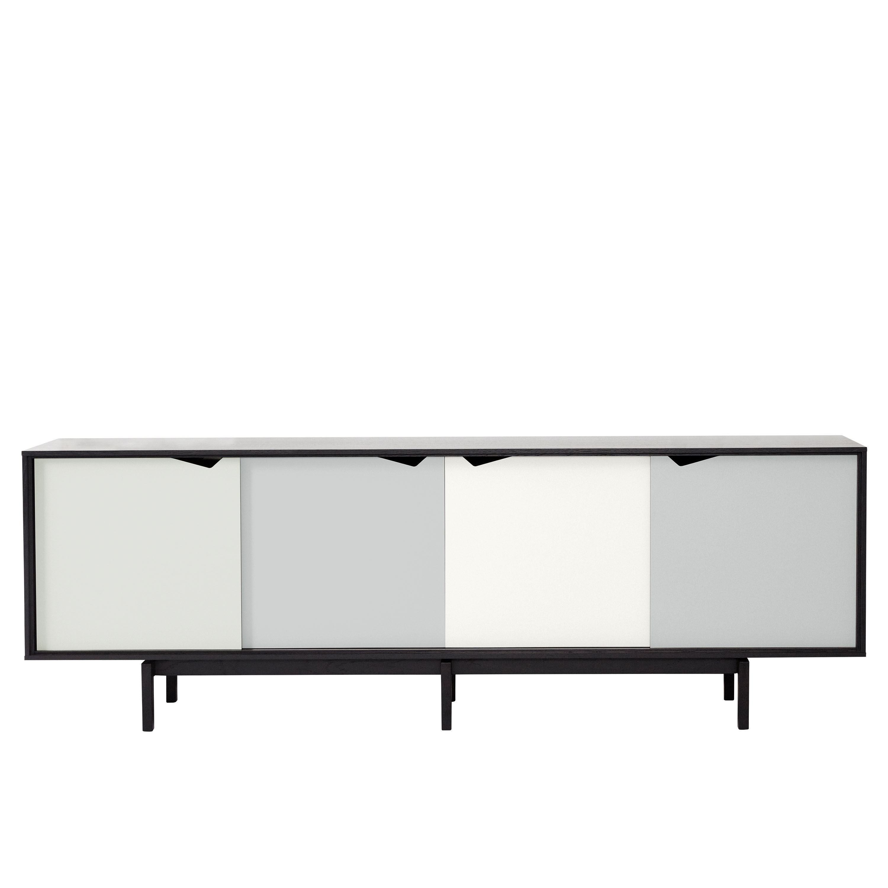 S1 Sideboard Svart Lackad Ek/Multi Sand 200x68