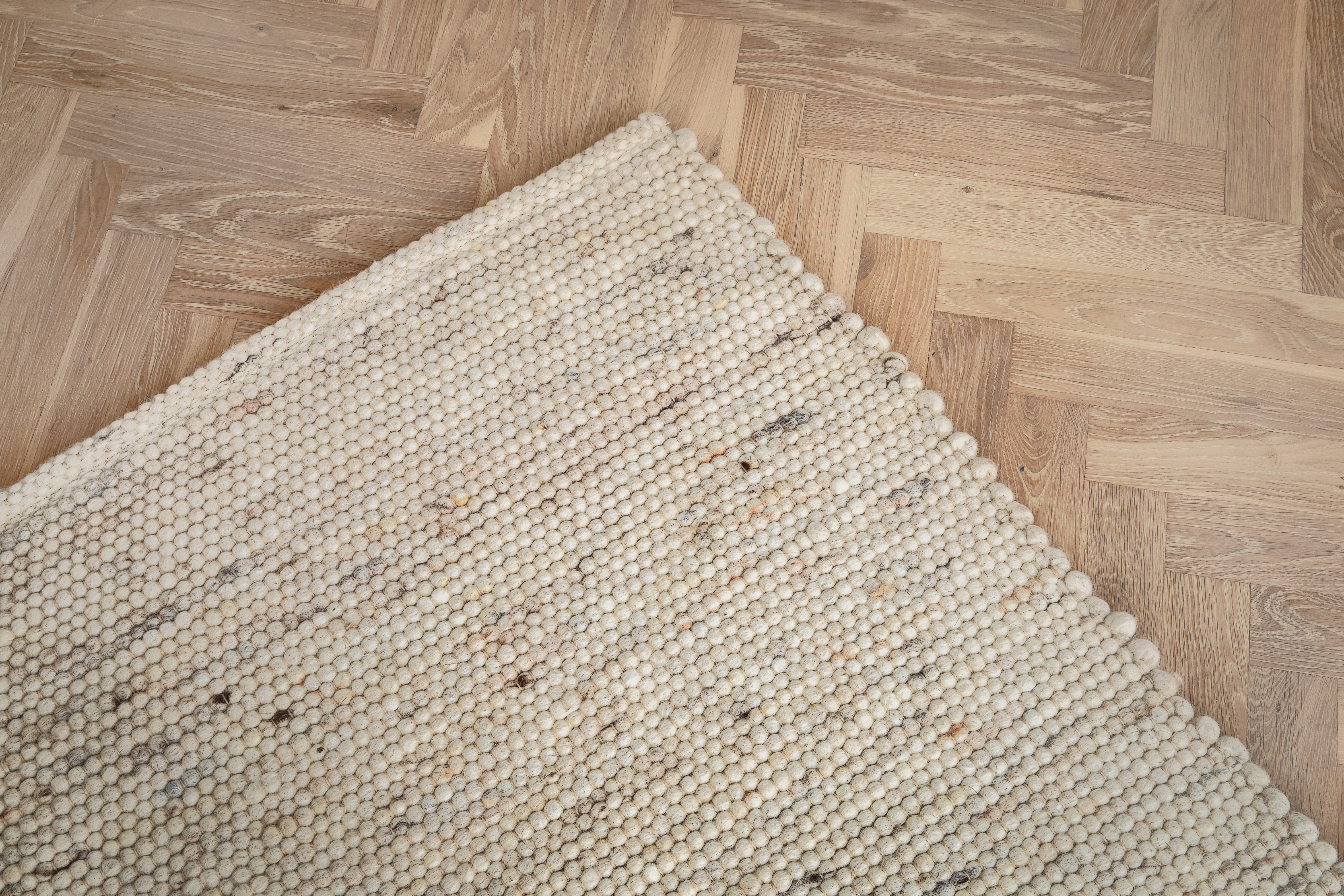 Sleepo Collection - Milos Wollteppich Beige 140x200 - Wollteppiche