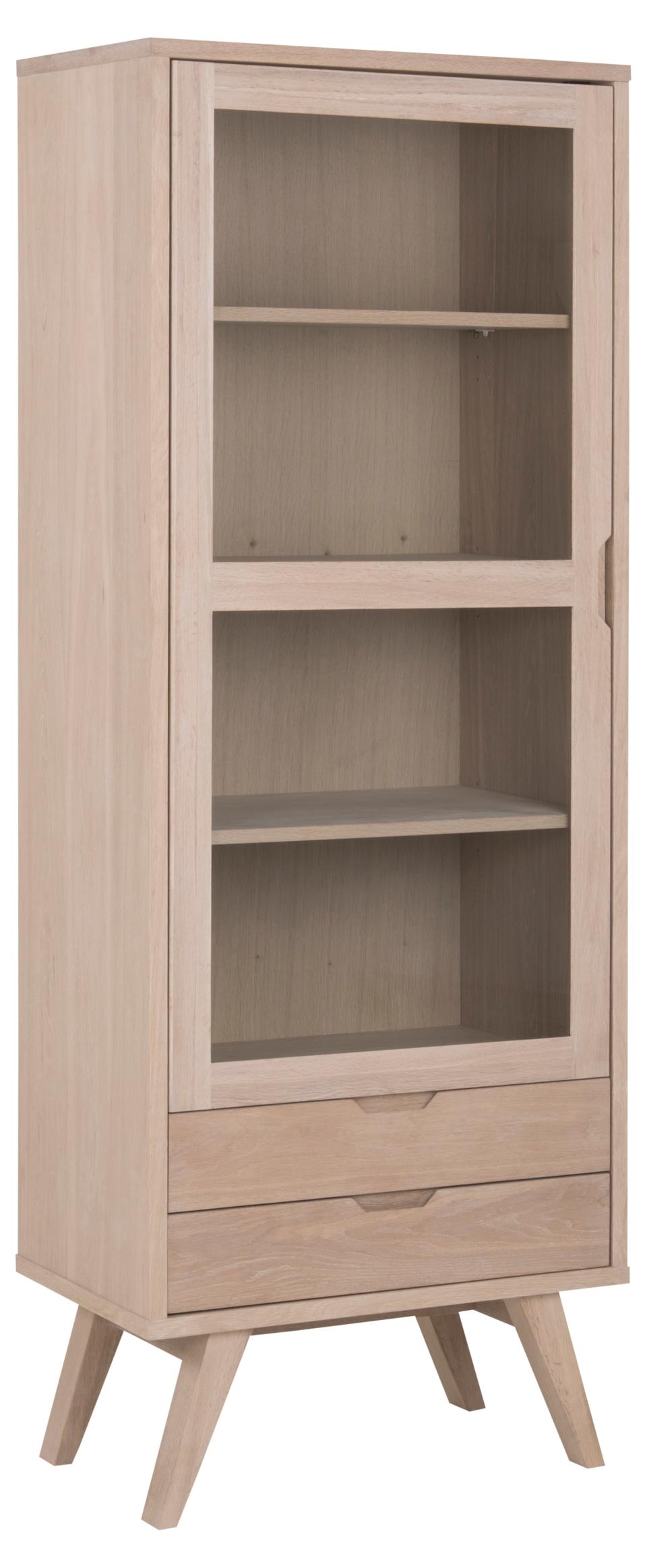 Nordic Home - Ann Vitrineschrank Weiß 190cm - Vitrinenschrank