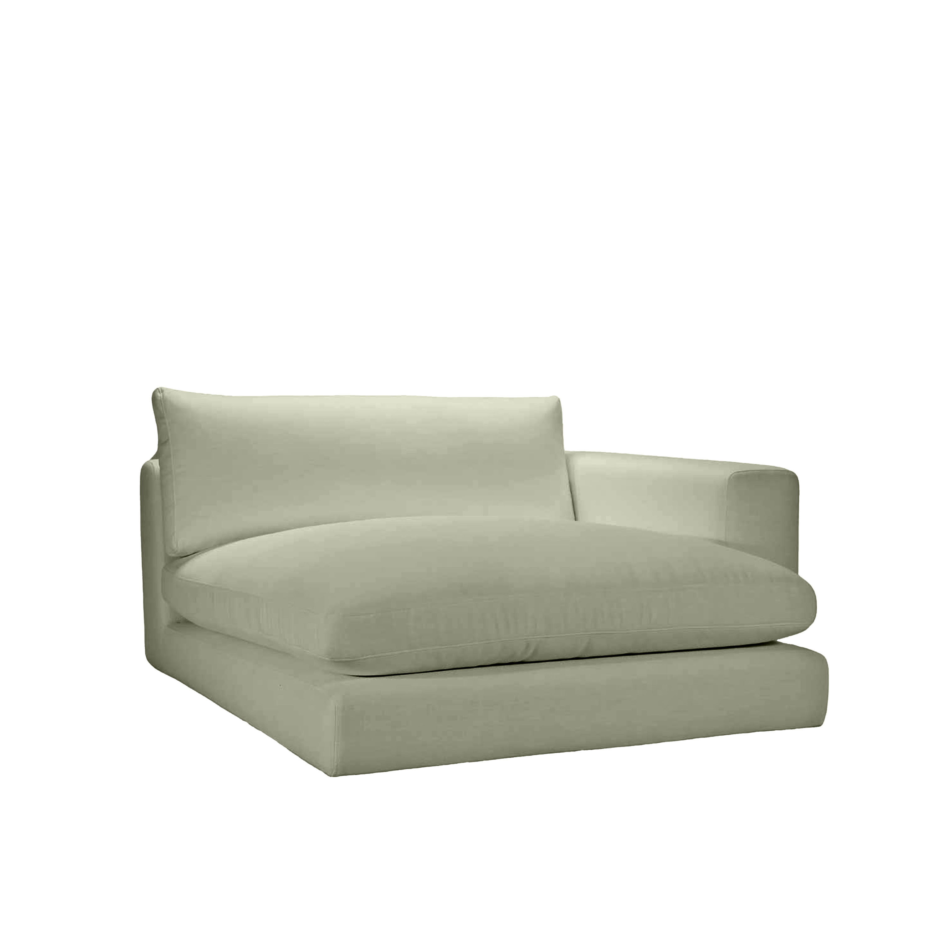 Capri 1,5-seter divanmodul med høyre armlene Green 142x184