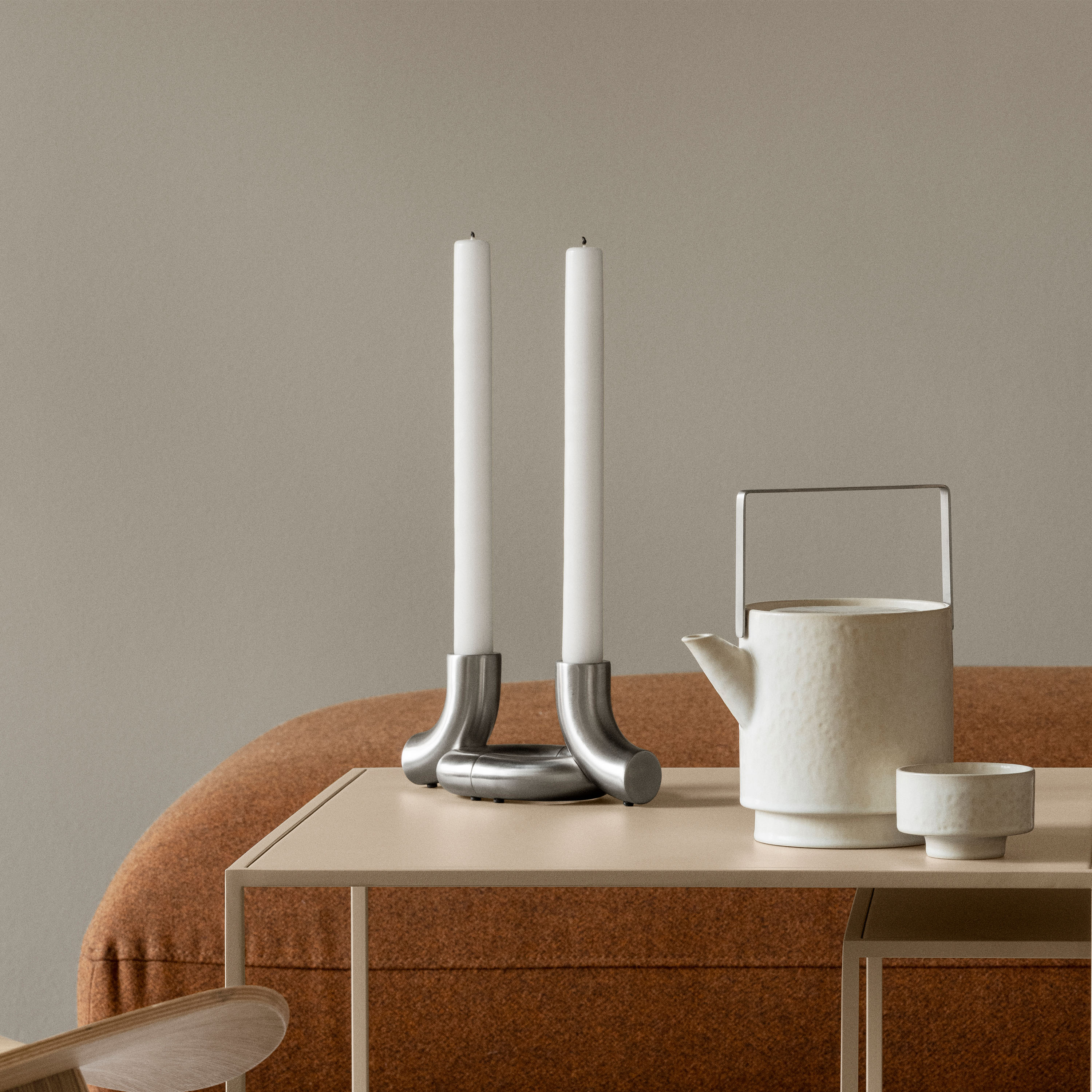 Blomus Doodle Ljusstake Matt Silver 2-pack